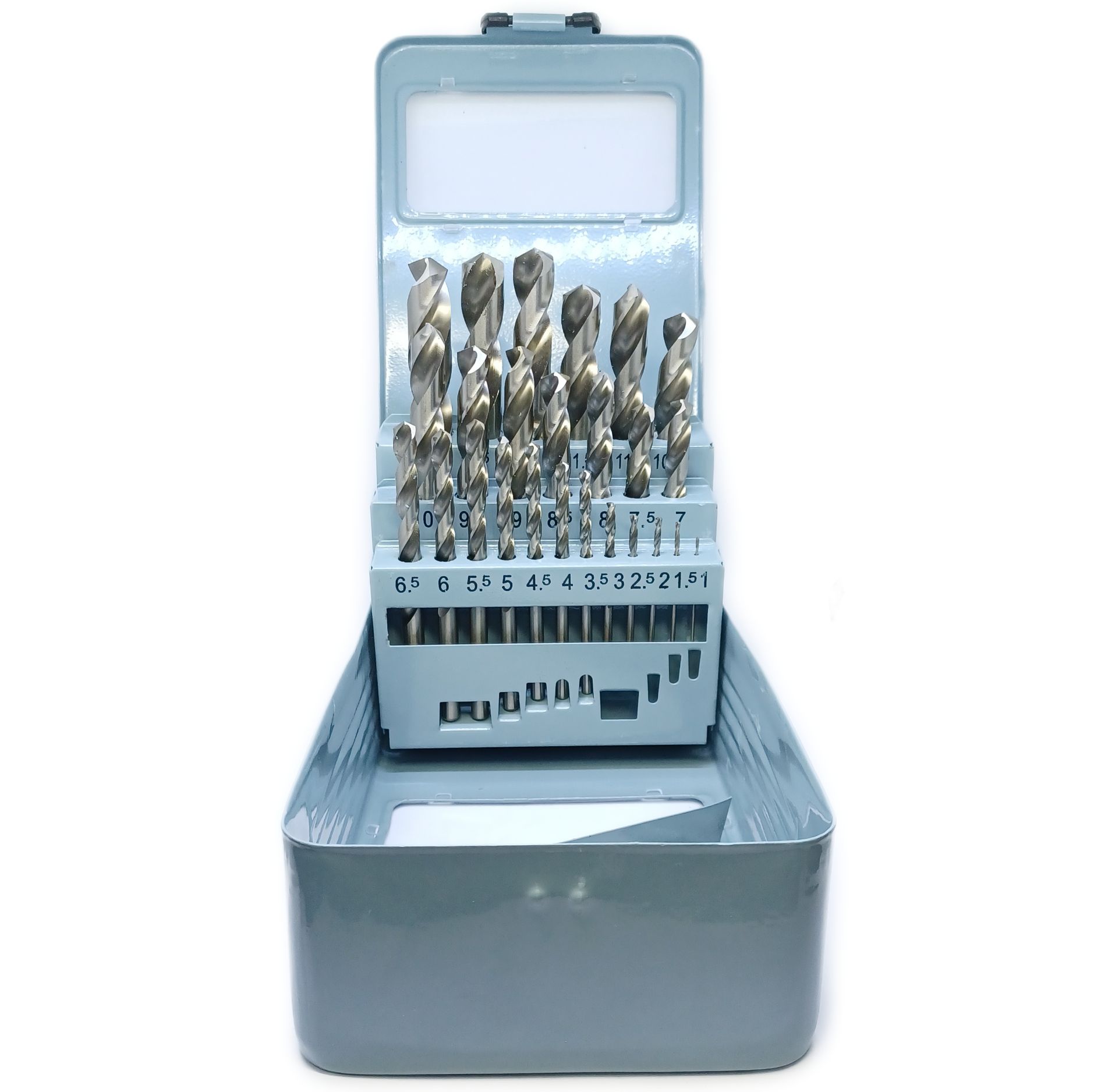 OPP BEILI ชุดดอกสว่าน HSS เกรด 6542 M2 จำนวน 25 ดอก ในกล่องเหล็ก สำหรับเจาะสแตนเลส เจาะเหล็ก