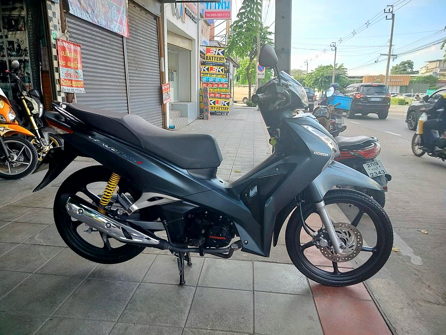 wave 125 led สีเทาด้าน 2022