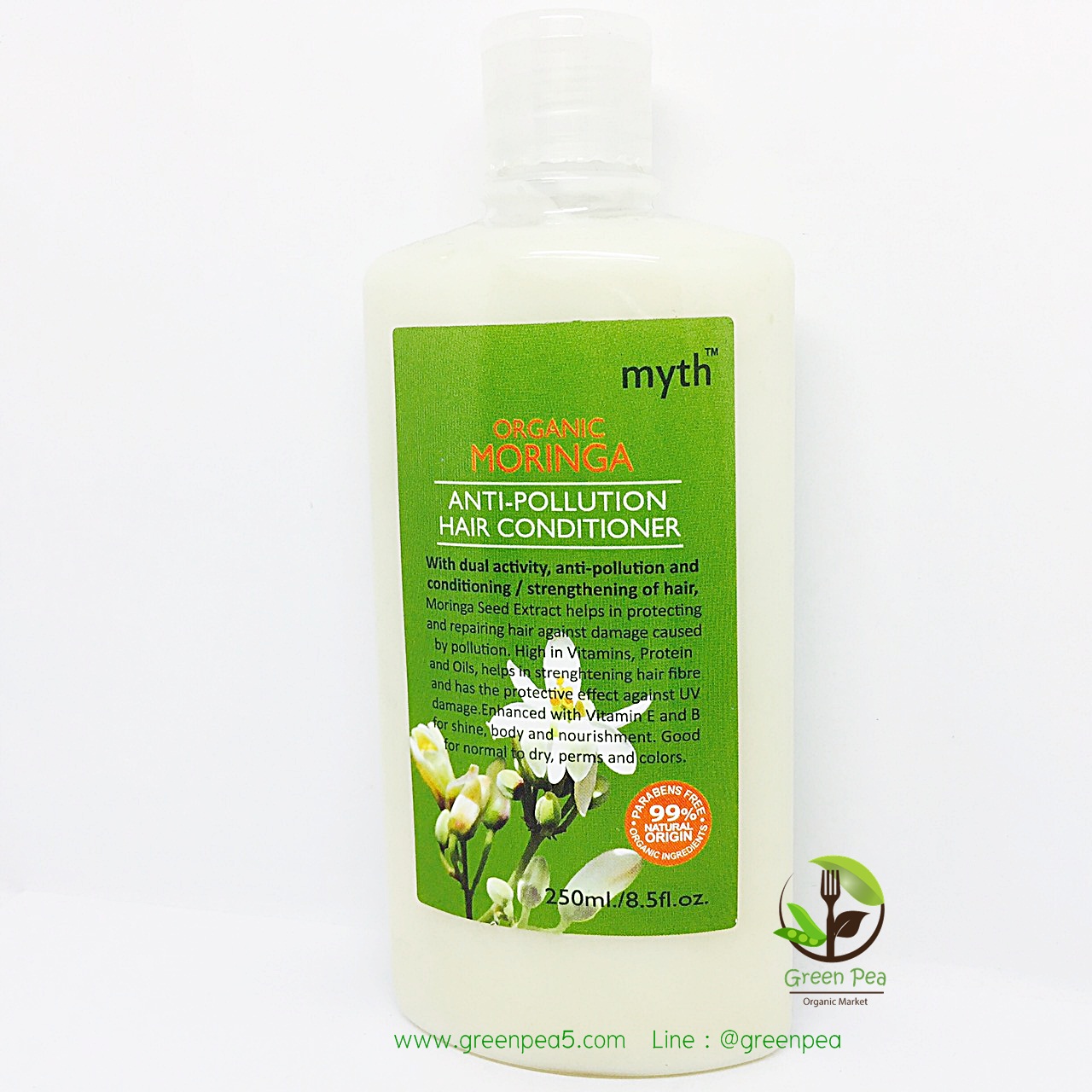 MYTH Organic Moringa Anti-Pollution Hair Conditioner - 99% Natural Origin