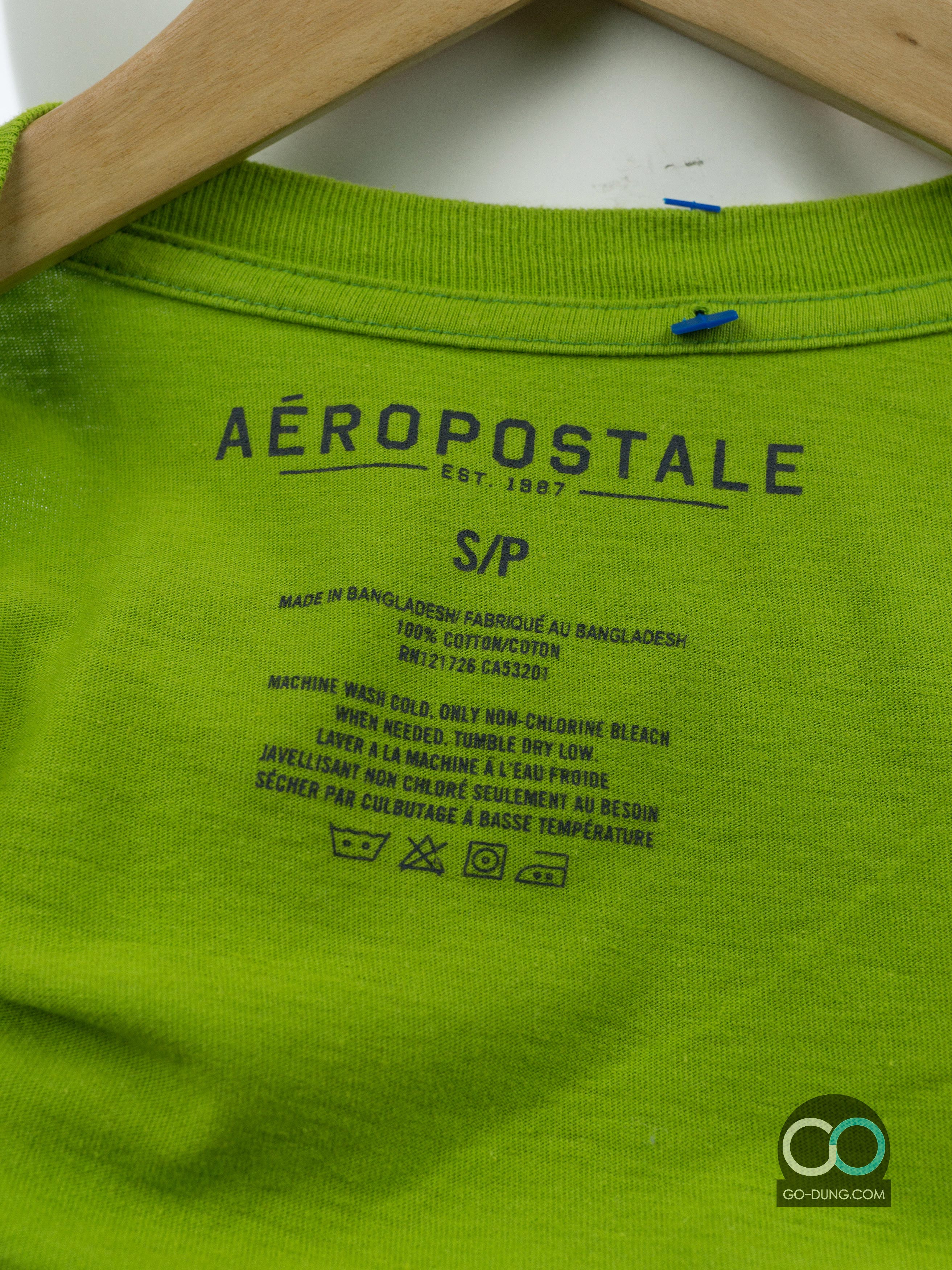 เสื้อยืดมือสองแบรนด์เนม AEROPOSTALE : NYC 87 ผ้า 100 คอตตอน