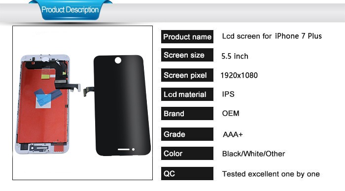 หน้าจอ iPhone - 7Plus (TFT) // ระบุสี ตรงหมายเหตุ //