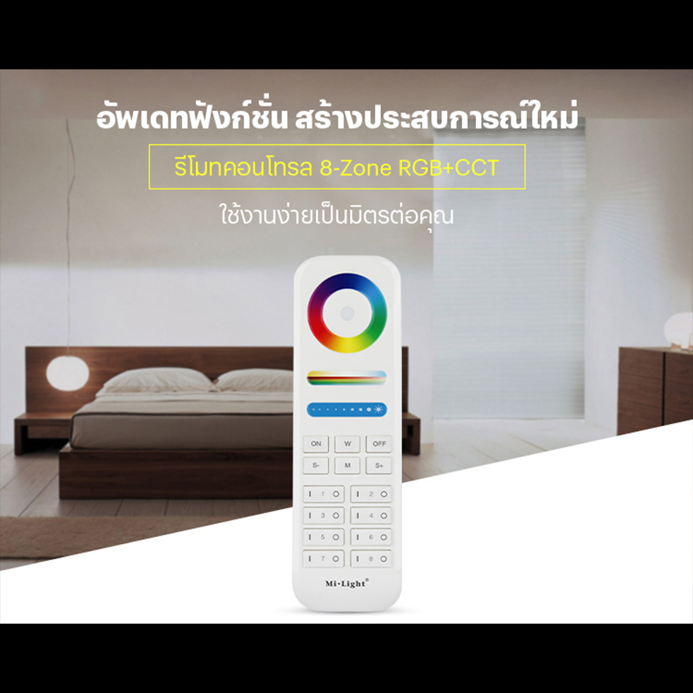 Miboxer Fut089 / LS2 ชุดรีโมท 8 โซน Led เปลี่ยนสี ทัชสกรีนอย่างดีสัญญาน 2.4G