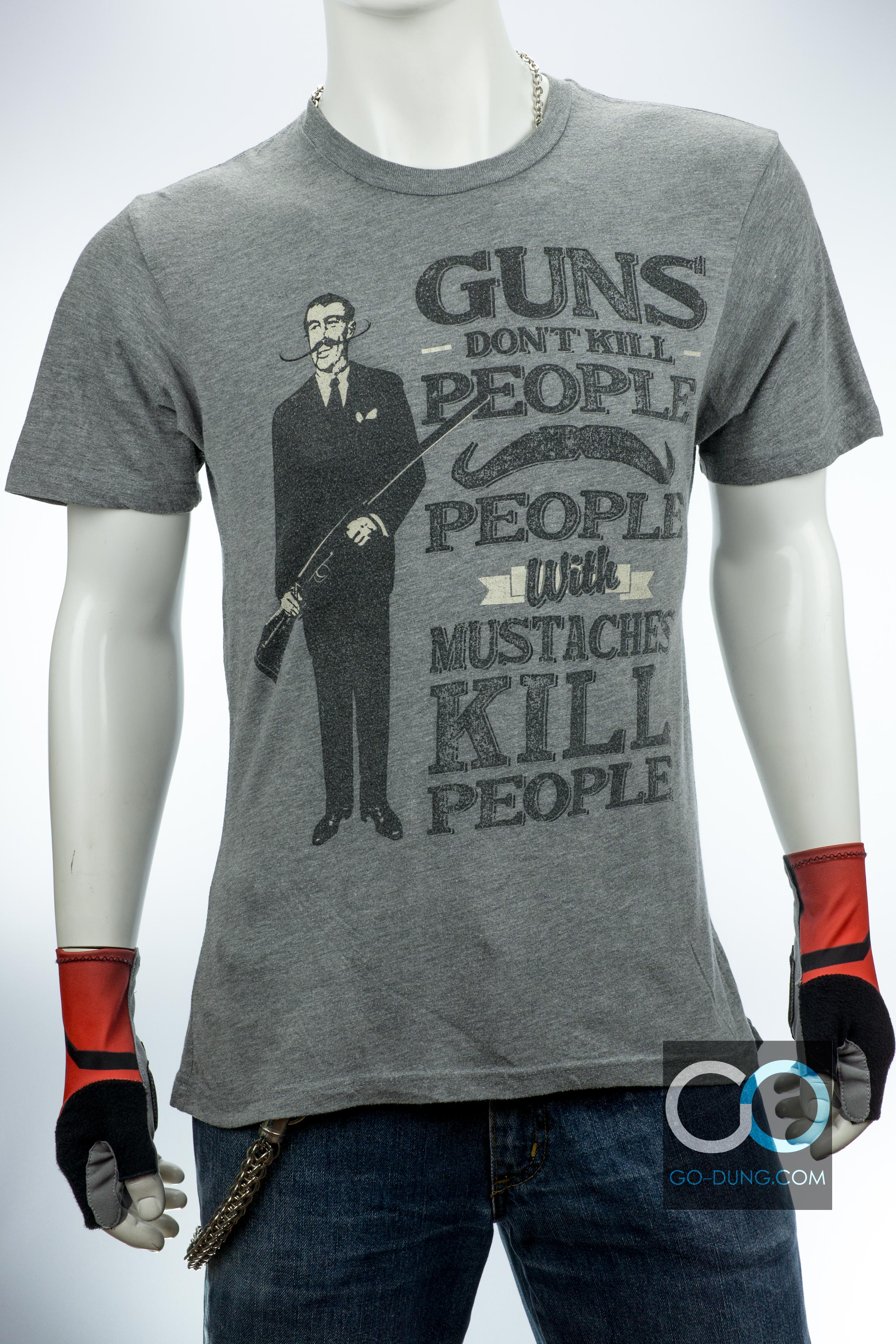 เสื้อ USA วินเทจ ผ้าเรยอน GREAT SCOTT : GUNS DON'T KILL PEOPLE ผ้าสามเนื้อ 25/50/25