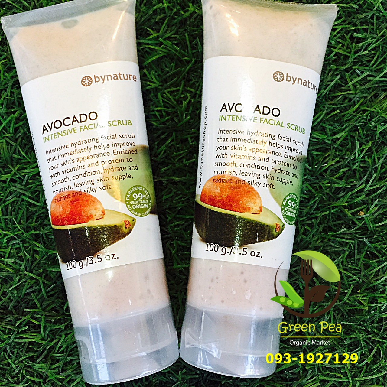 bynature, สครับหน้าอโวคาโด 100 g./ Avocado Facial Scrub ลดริ้วรอย รักษาสิว #8854616002871---