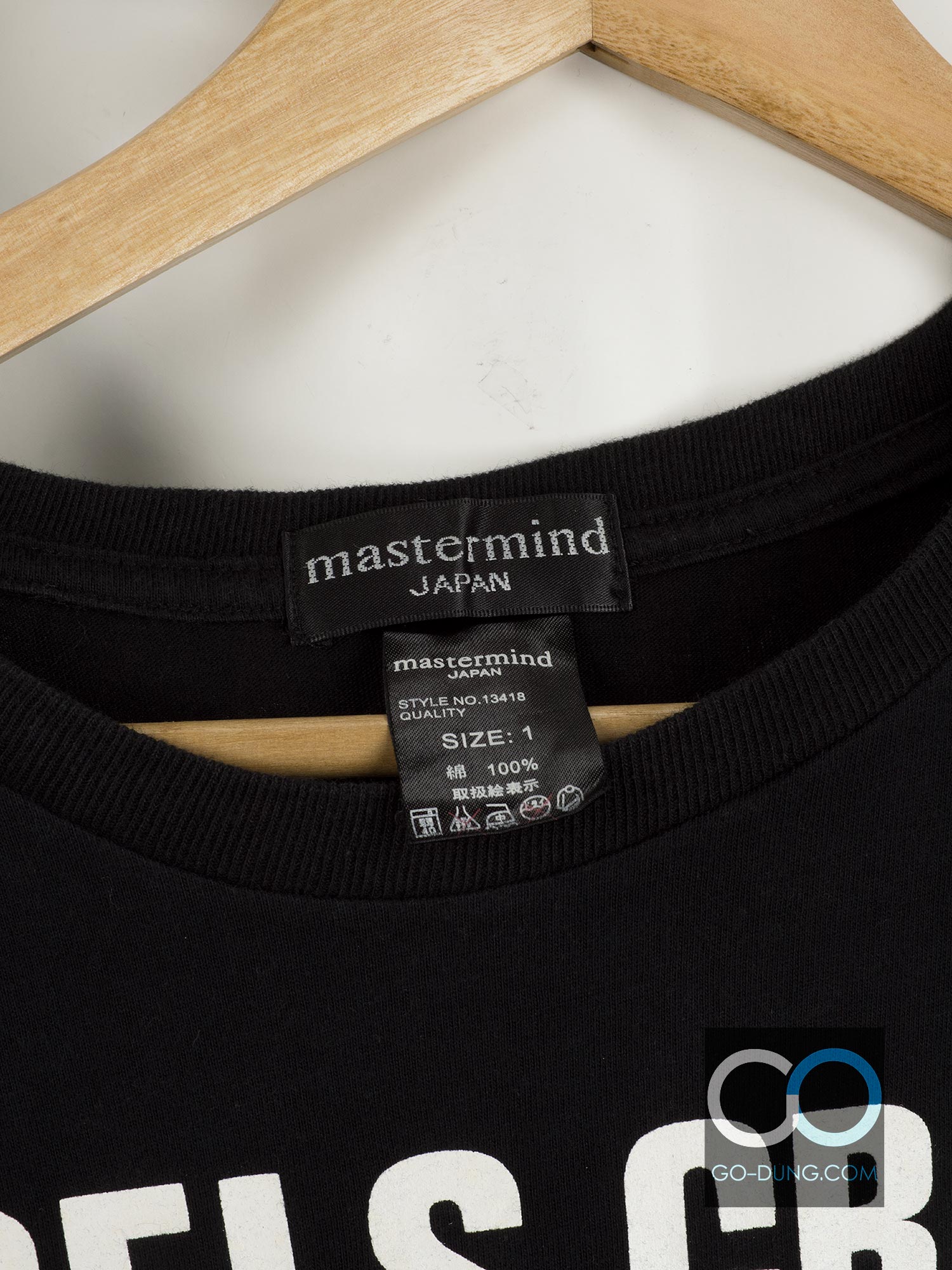 เสื้อยืดมือสอง MASTERMIND JAPAN x YOBOSS : LEBELS CRASH ผ้า 100 คอตตอน