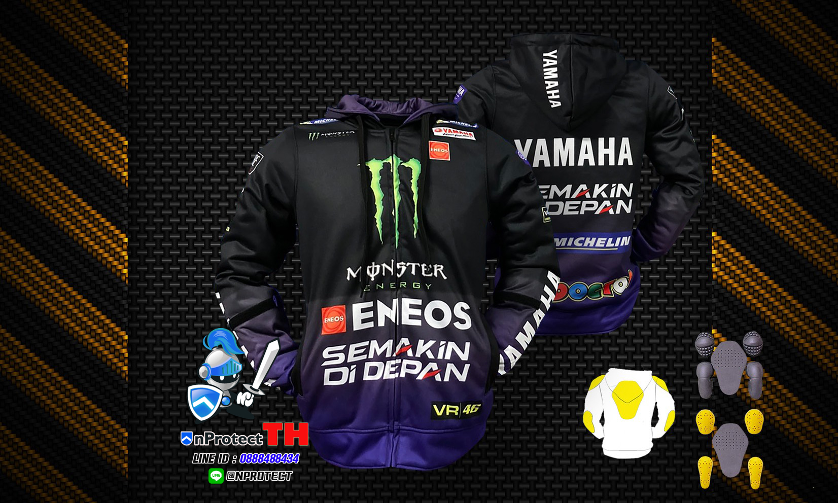 เสื้อฮู้ดการ์ดบิ๊กไบค์ YAMAHA VR46