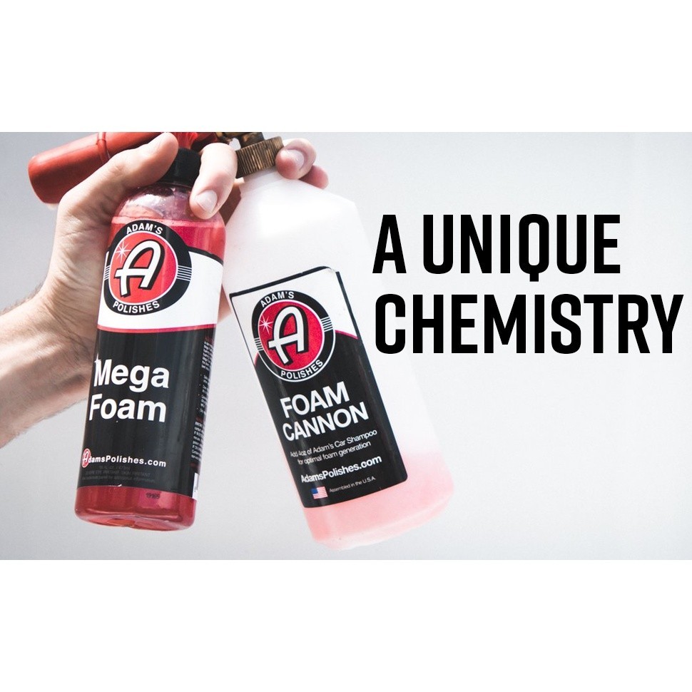 Adam's Mega Foam Shampoo (16 oz/473 ml) แชมพูล้างรถ สูตรเข้มข้นสูงมากพิเศษ