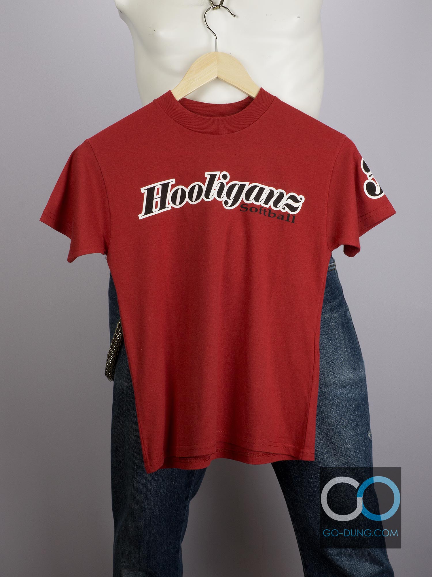 เสื้อยืดมือสอง HANES : PEANUT HOOLIGANZ SOFTBALL ผ้า 50/50