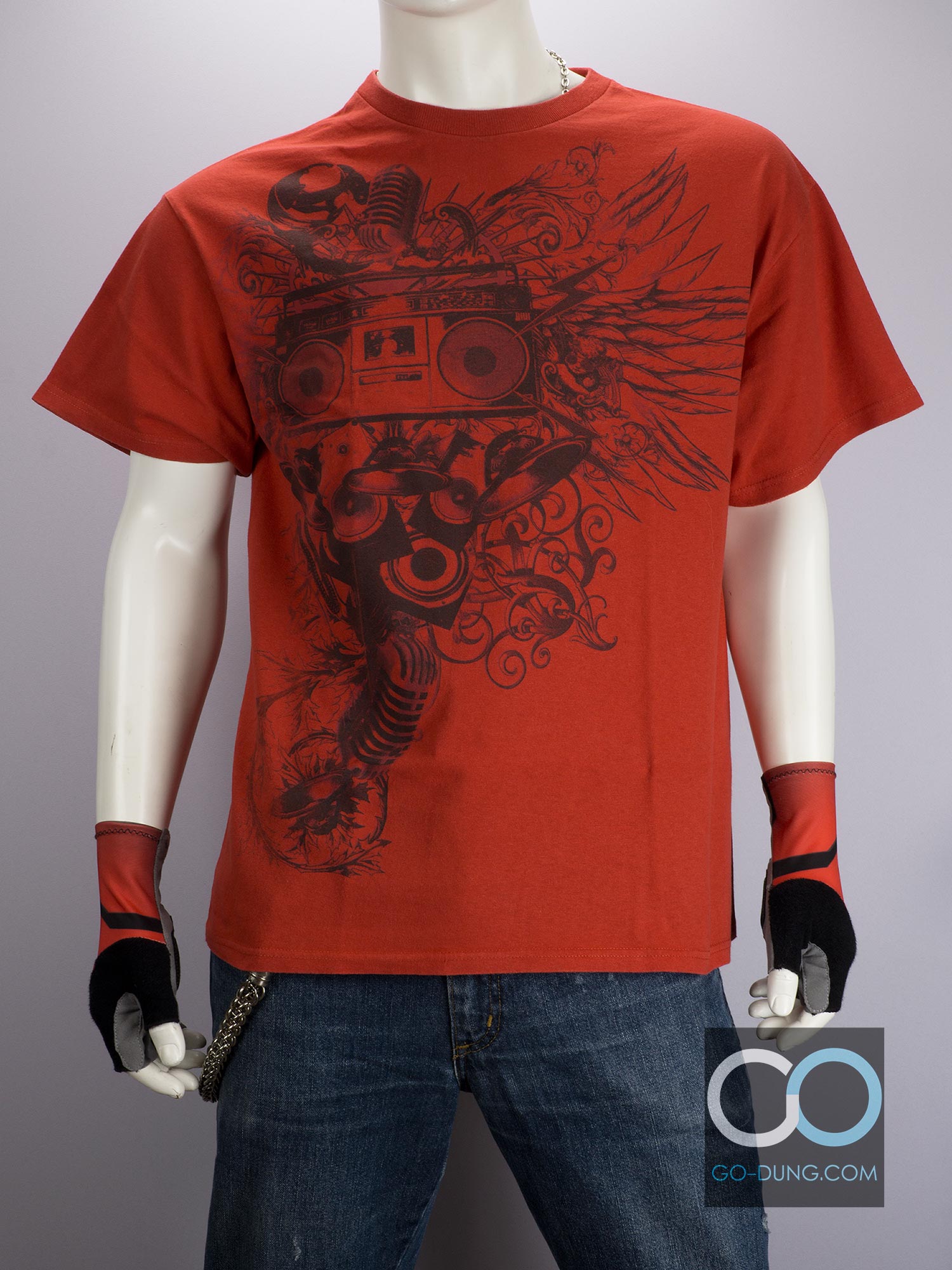 เสื้อยืดมือสอง RADIO CASSETTE PLAYER ป้าย DELTA