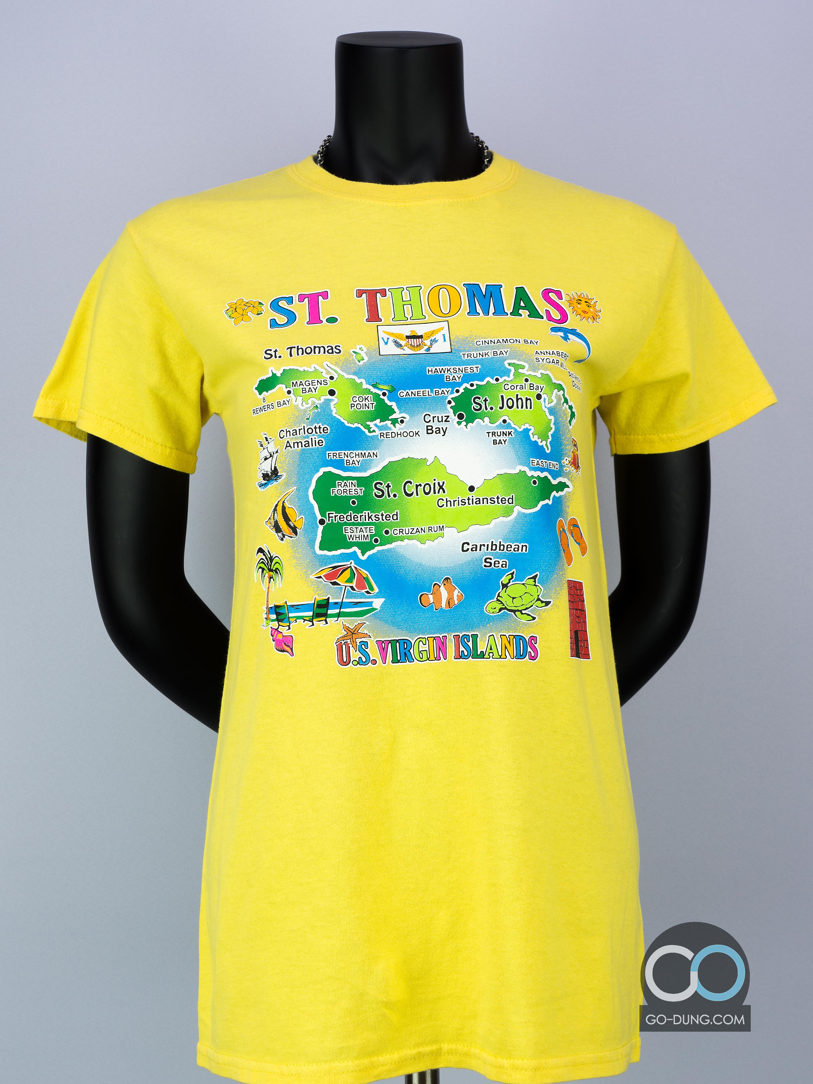 เสื้อยืดมือสอง GILDAN : ST. THOMAS ผ้า 100 คอตตอน