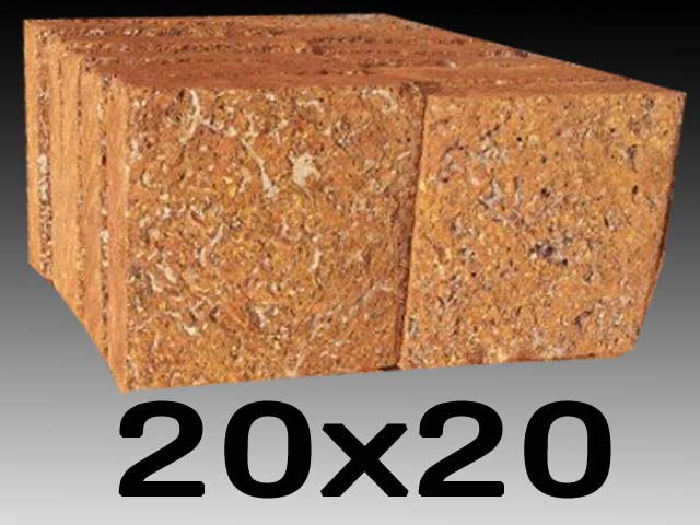 หินศิลาแลงเหลี่ยม ขนาด20x20เซนติเมตร