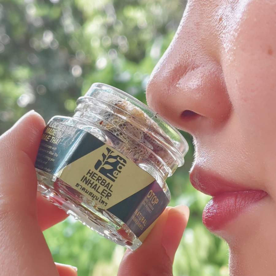 Leaf greenerme ยาดม สมุนไพร Herbal Inhaler 55 กรัม กลิ่นหอม ทำจากธรรมชาติ OTOP