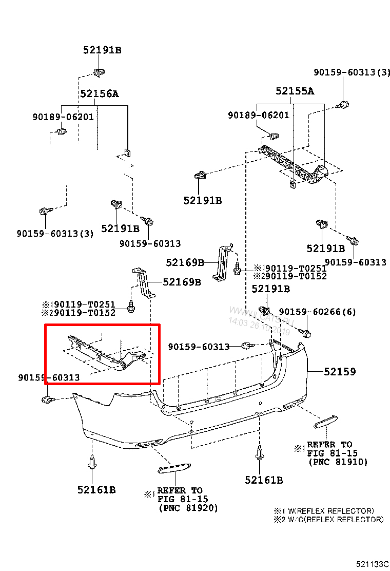 พลาสติกยึดปลายกันชนหลัง REAR BUMPER BRACKET TOYOTA COMMUTER 2005 112330 อะไหล่รถยนต์ กันชน ขากันชน พลาสติกยึดกันชนหน้า พลาสติกกันชน