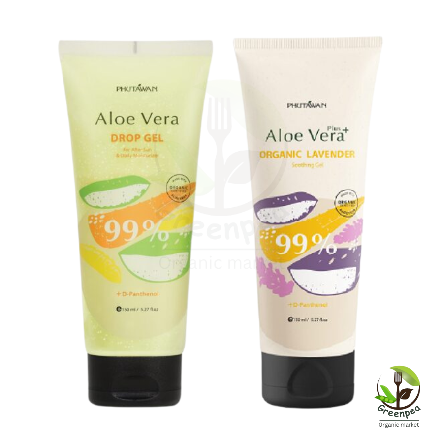 ภูตะวัน Aloe Vera เจลว่านหางจระเข้ บริสุทธิ์ 99% 🌲 มี 2 สูตรให้เลือก ช่วยให้ผิวชุ่มชื่น หลังโดดแดด