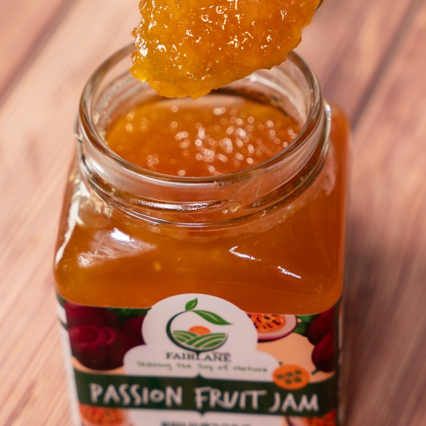 แยมผลไม้ ออร์แกนิค 225กรัม มีเนื้อผลไม้ Fairlane organic ไม่มีวัตถุกันเสีย ไม่แต่งกลิ่นและสี