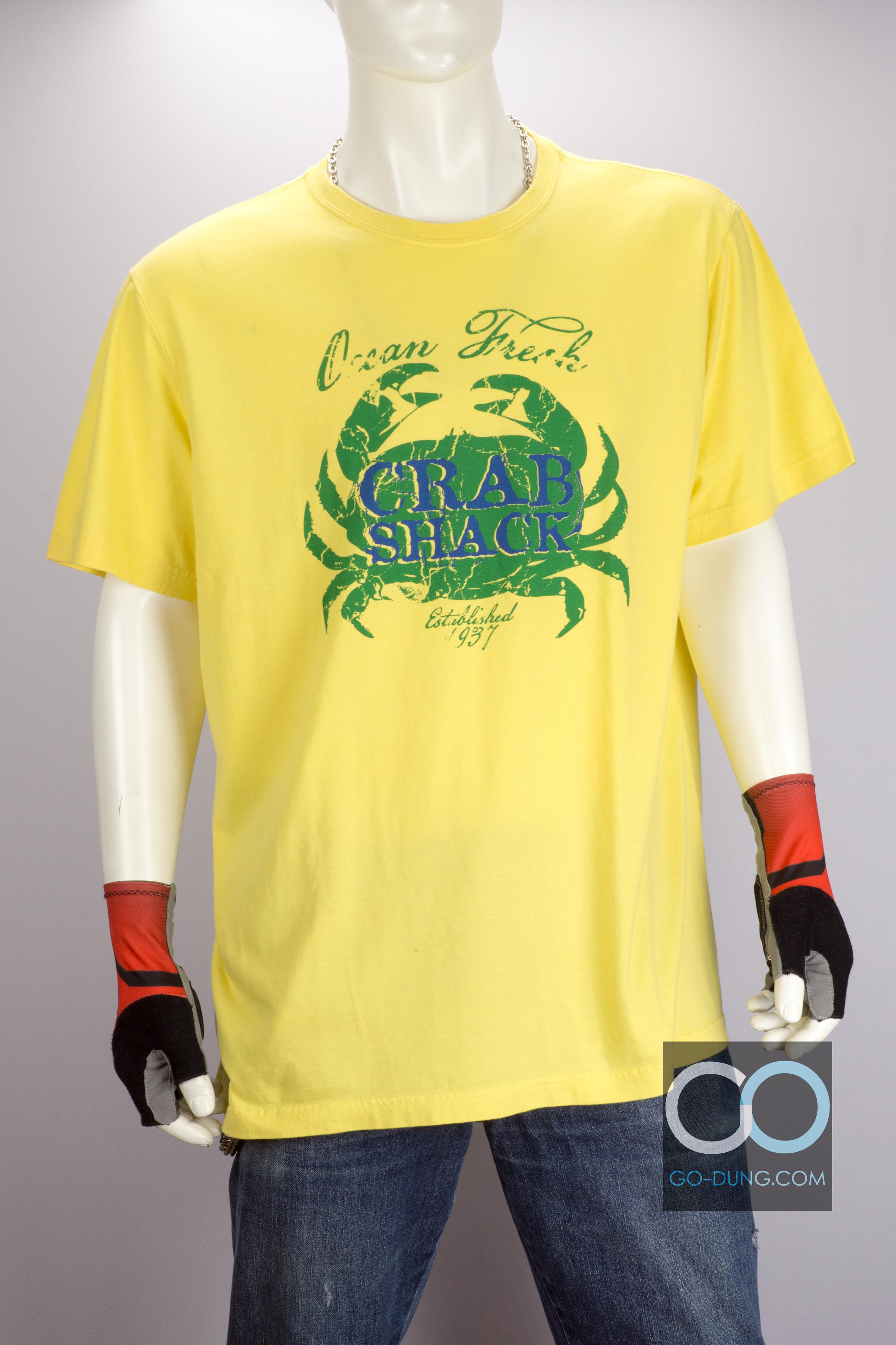 เสื้อยืดมือสอง USA ผ้า 100 คอตตอน ยี่ห้อ IZOD : CRAB SHACK