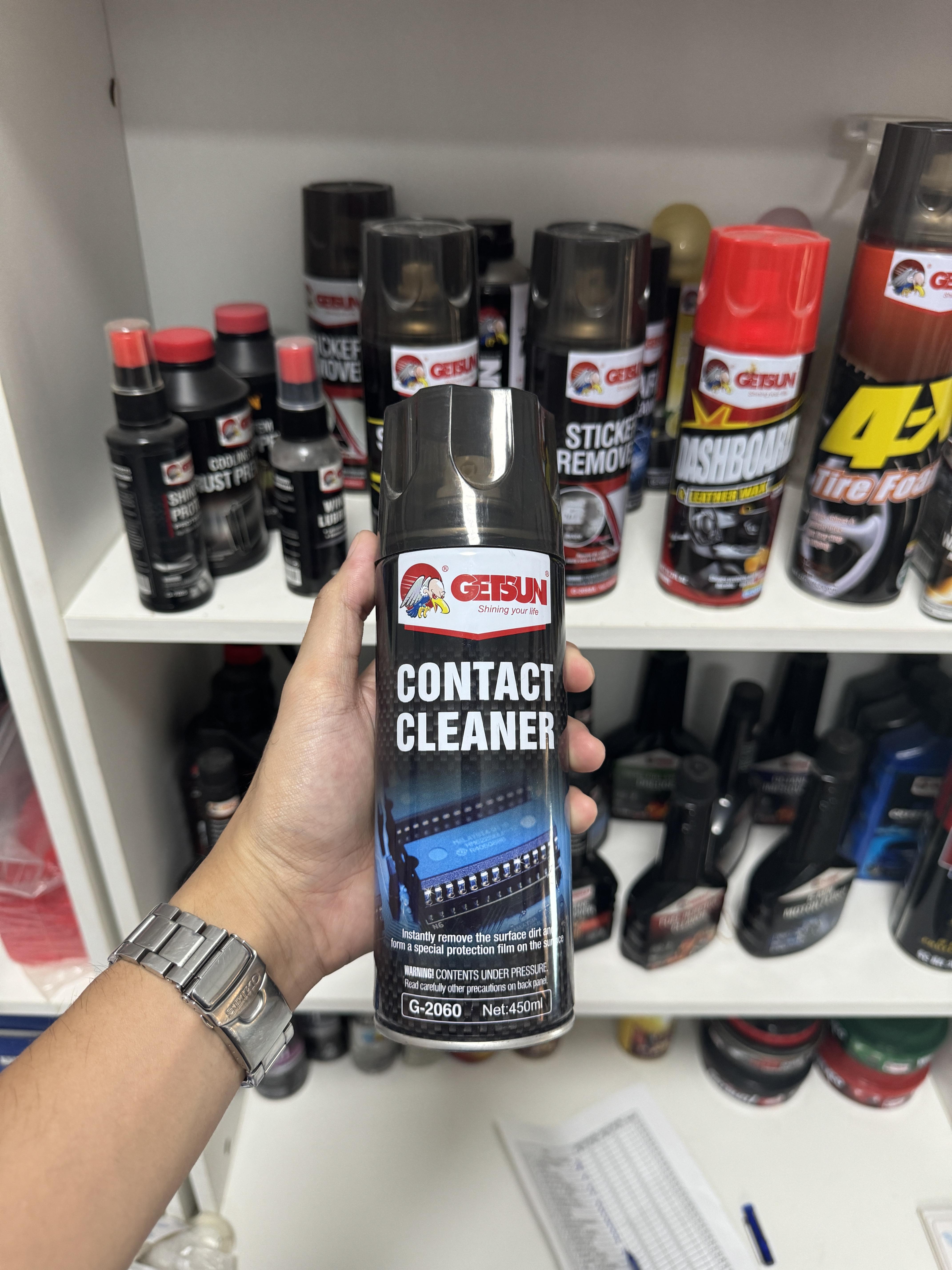 GETSUN CONTACT CLEANER สเปรย์ทำความสะอาดหน้าสัมผัสไฟฟ้า ขนาด 450 ml. พร้อมผ้าไมโคร 1 ผืน