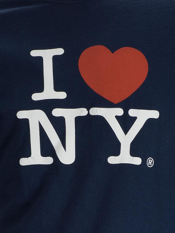 เสื้อยืดมือสอง I LOVE NEWYORK ผ้า 100 คอตตอน ยี่ห้อ HANES