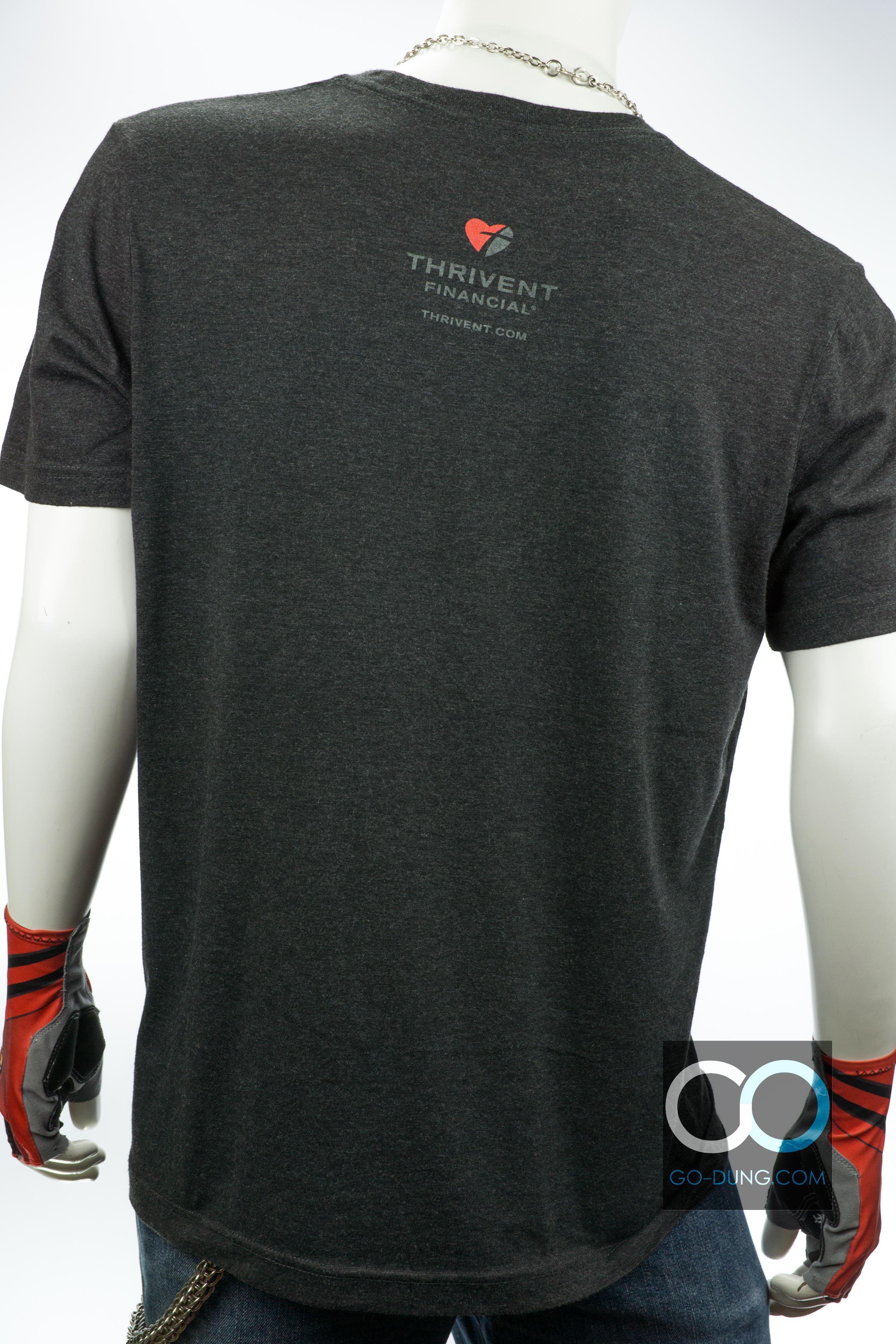 เสื้อยืดมือสอง USA ผ้าเรยอน CANVAS : LIVE GENEROUSLY ผ้าสามเนื้อ 25/50/25