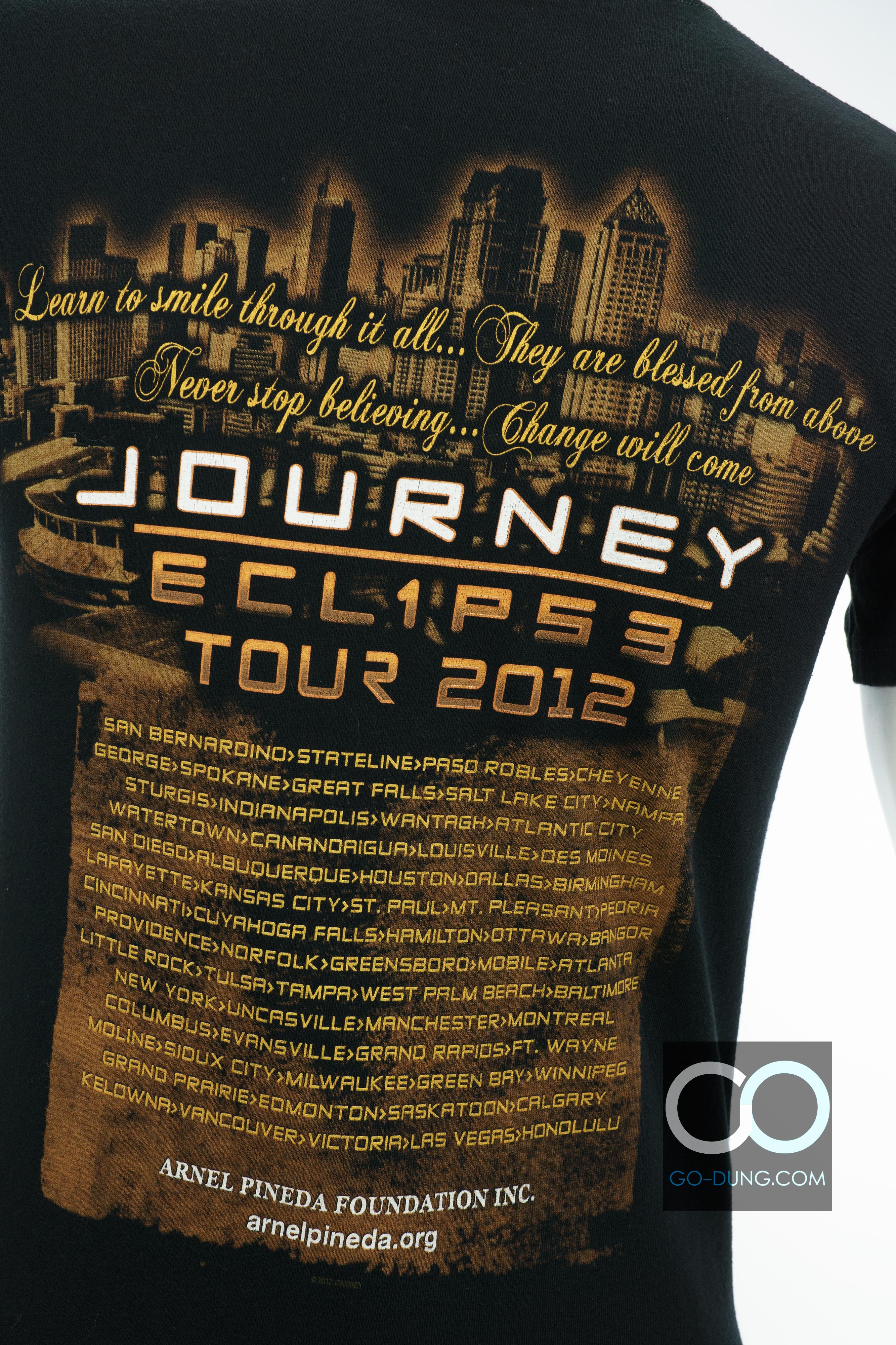 เสื้อวงมือสอง JOURNEY : THE CITY OF HOPE TOUR 2012 ผ้า 100 คอตตอน