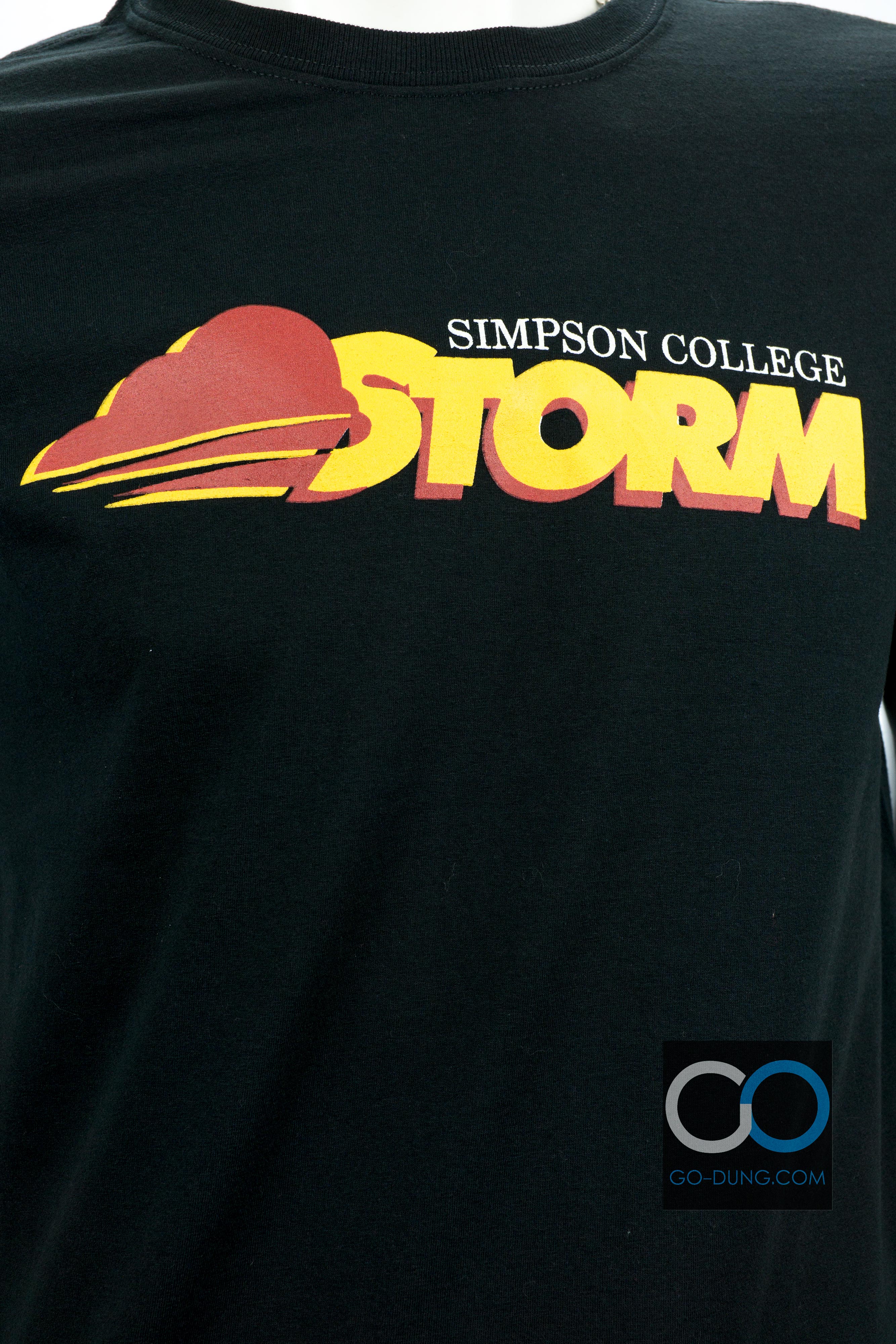 เสื้อ USA วินเทจ GILDAN : SIMPSON COLLEGE STORM ผ้า 100 คอตตอน