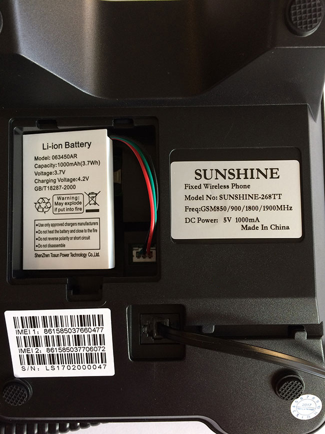 โทรศัพท์บ้านใส่ซิม รุ่น Sunshine 268TT