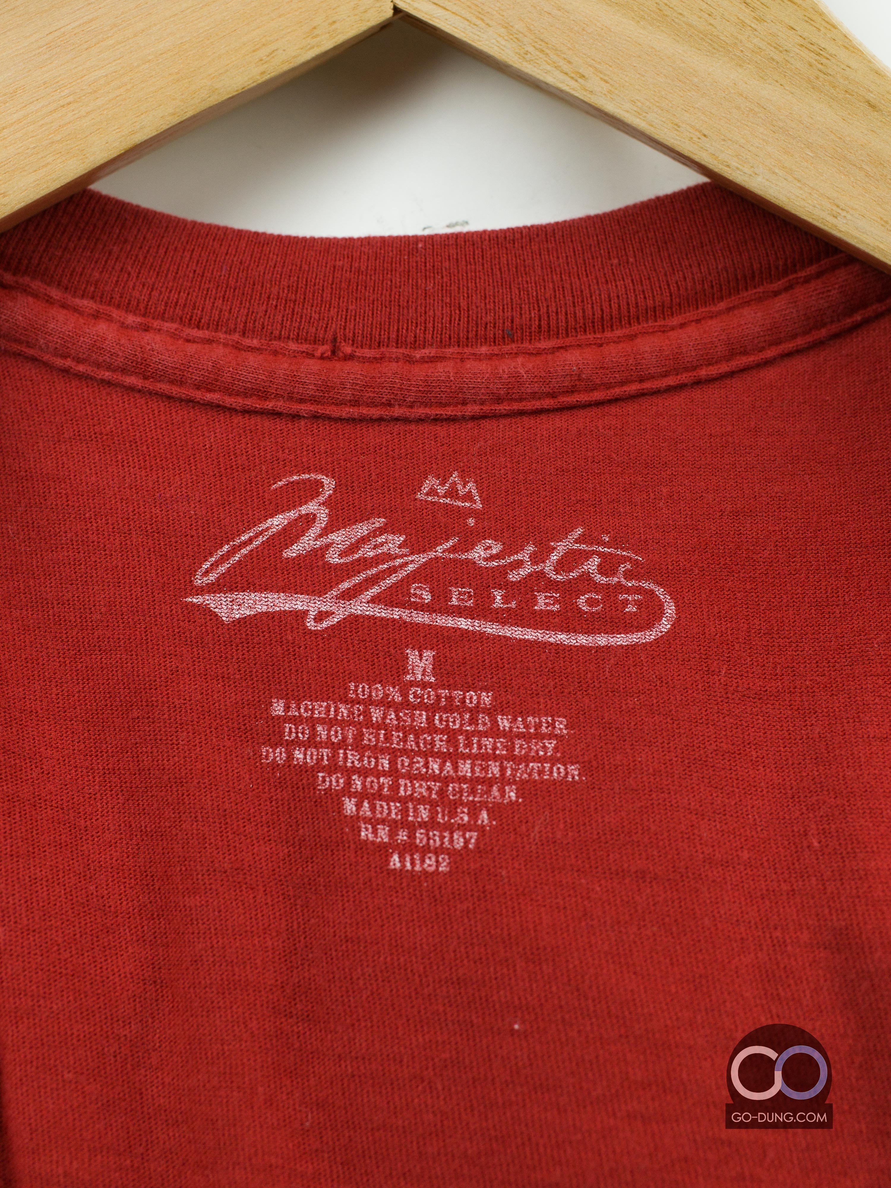 เสื้อยืดบาสเกตบอลมือสอง NBA ทีม HOUSTON ROCKETS MADE IN USA ยี่ห้อ MAJESTIC ผ้า 100 คอตตอน