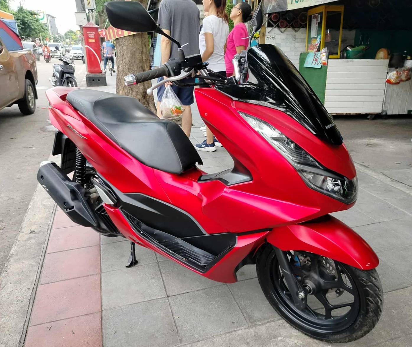 PCX 160 abs สีแดง ตัวท็อป็อป ดิสเบรคหน้าหลัง