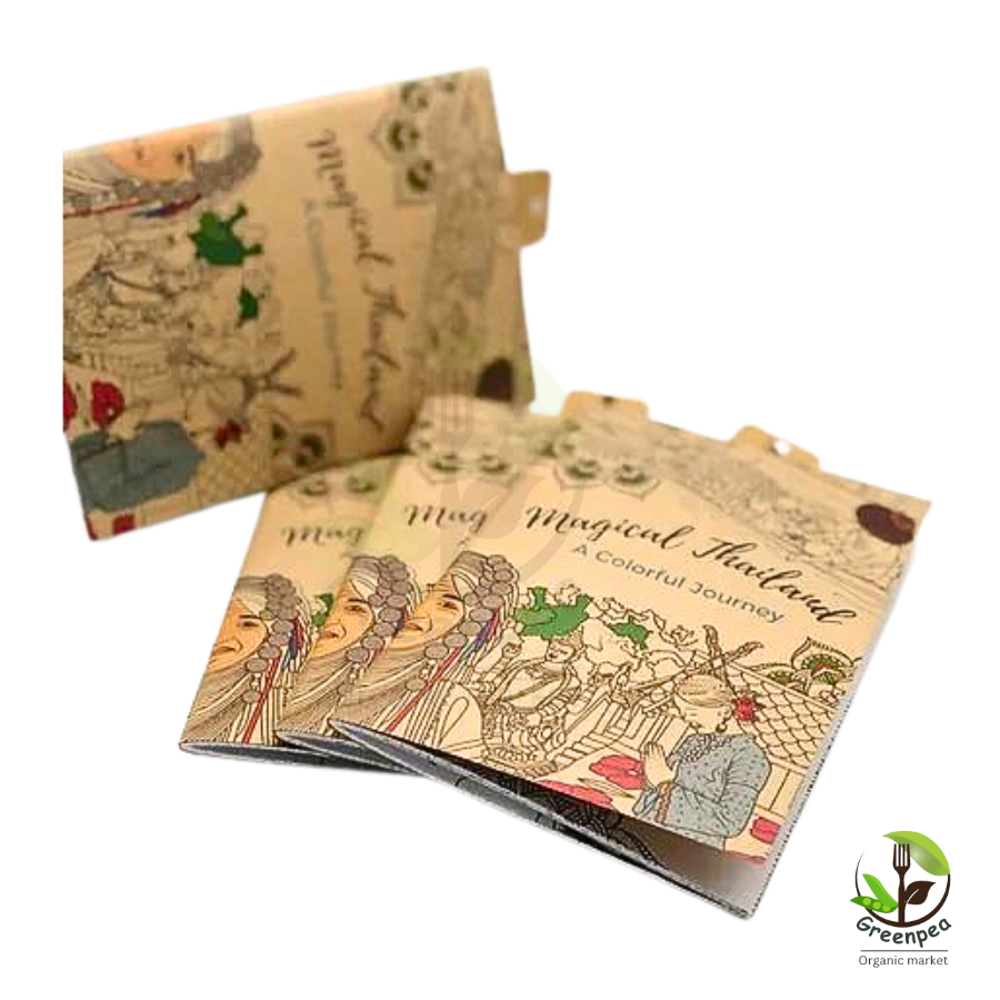 Leaf Greener Me สมุดจดบันทึก Magical Thailand Notbook And Printed พร้อมภาพ 17 ภาพ ใช้กระดาษรีไซเคิล ระบายสีได้ จดบันทึกงาน