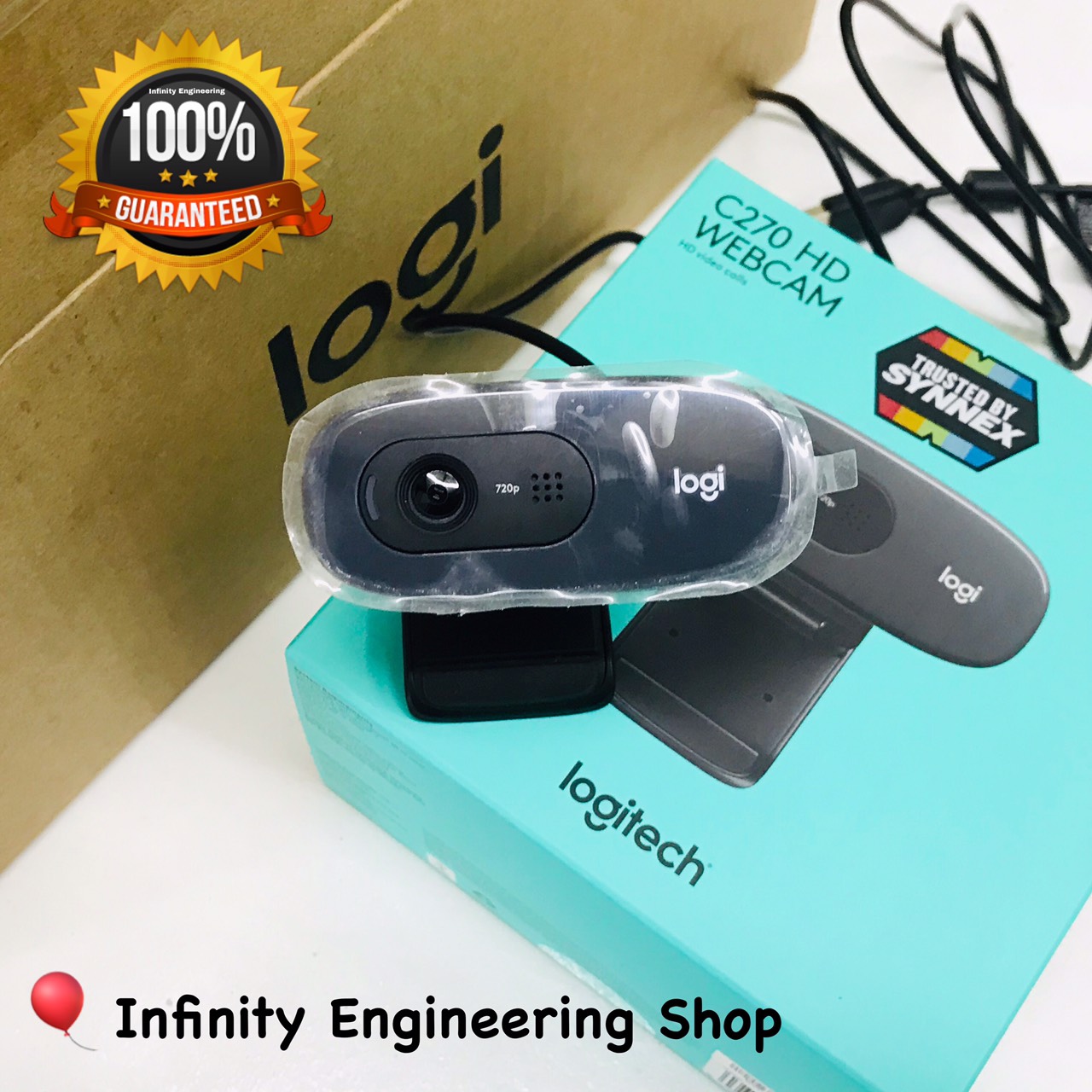 Logitech กล้องเว็บแคม รุ่น C270 HD 720P Webcam [ของแท้100%] ส่งของทุกวัน