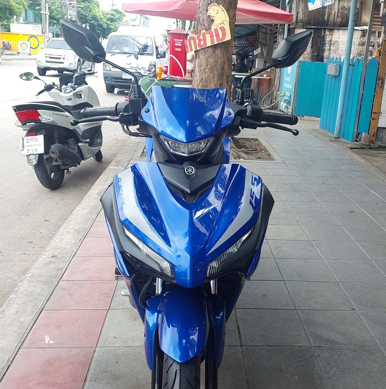 (ขายแล้ว) yamaha exciter สีน้ำเงิน 2021 155 cc ไฟหน้า LED