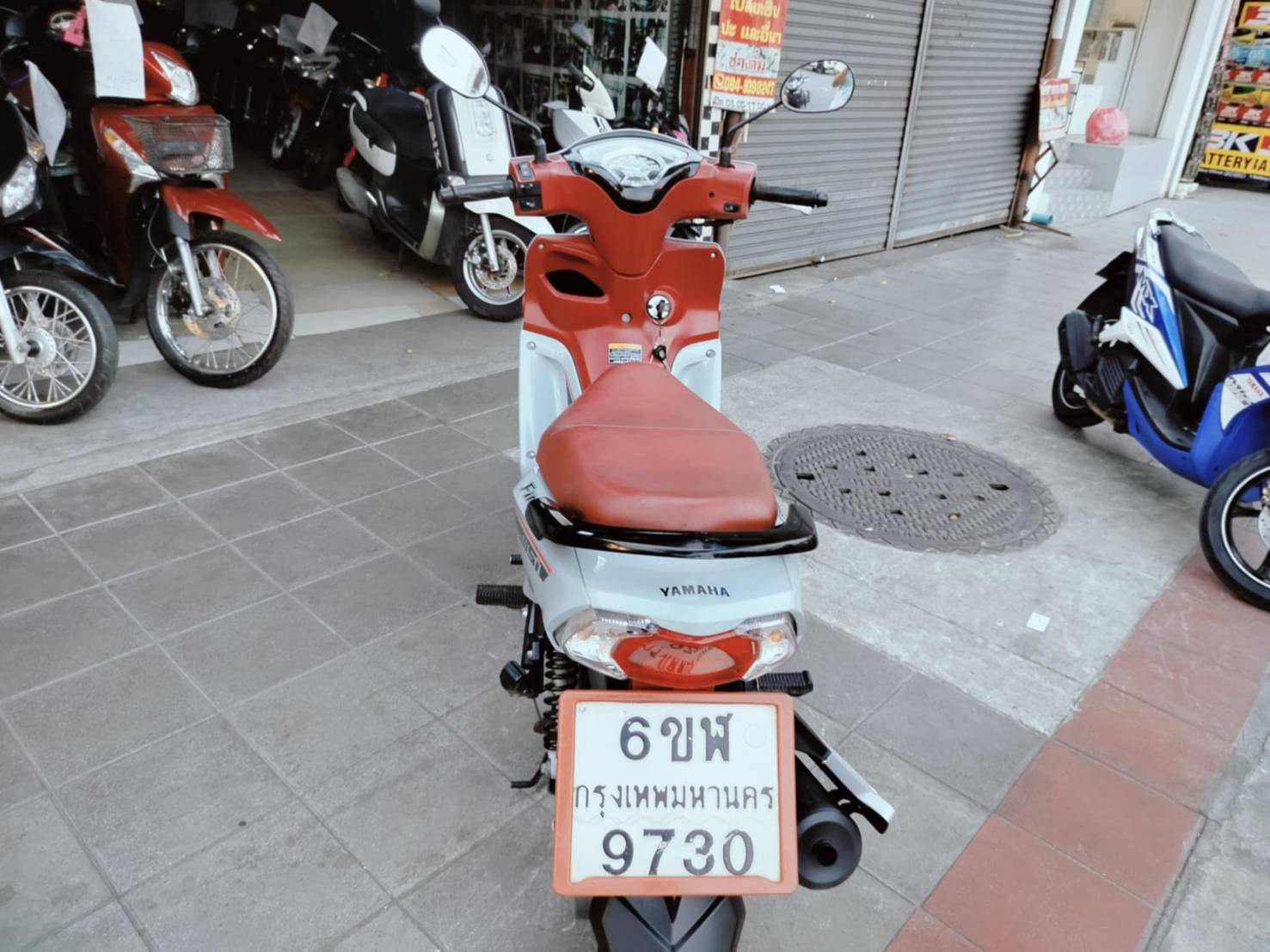 (ปิดการขาย) yamaha finn สีเทา ตัวท็อปล้อแม็กเบรค UBS จดทะเบียนปี 2023