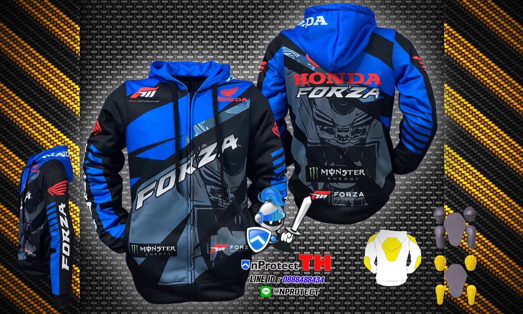 เสื้อการ์ดฮอนด้า HONDA FORZA น้ำเงิน