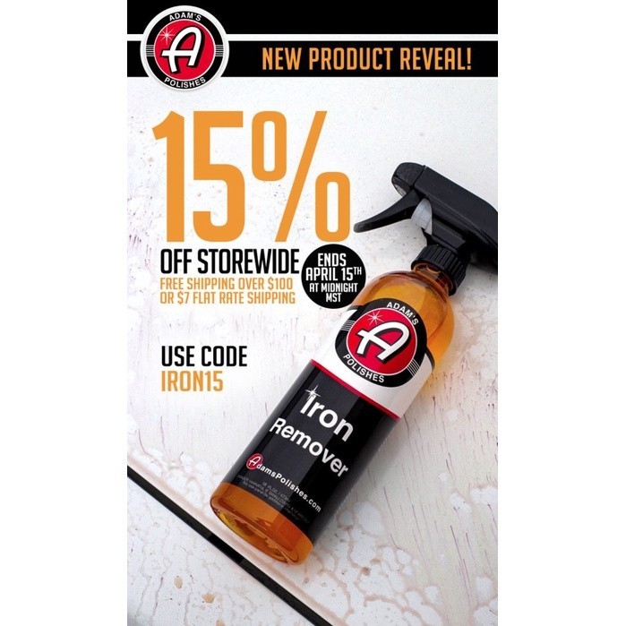 Adam's Iron Remover (16 oz/473 ml) ผลิตภัณท์น้ำยาขจัดคราบฝุ่นเบรคและผงเหล็ก