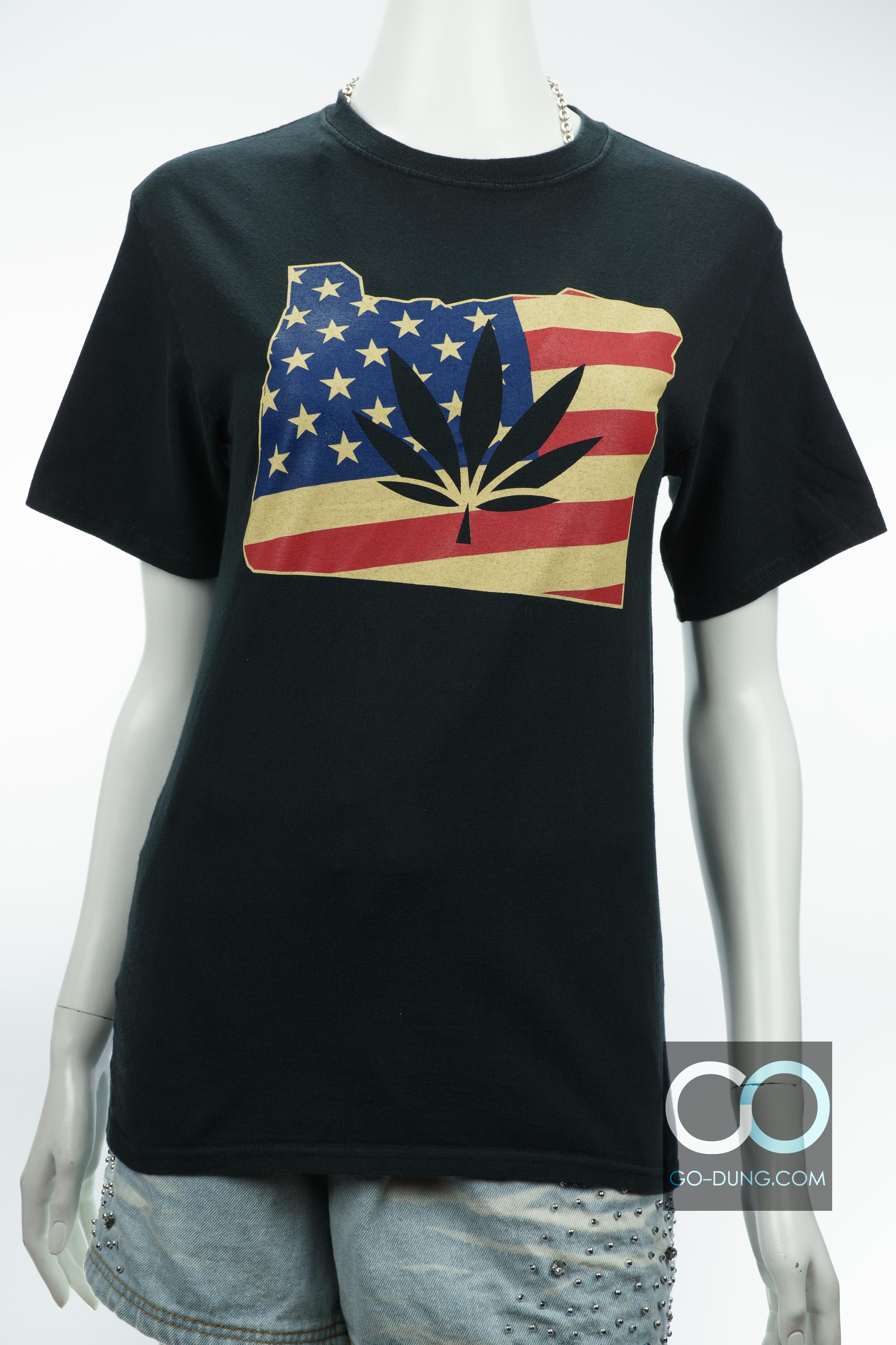 เสื้อ USA แท้ รูปธงชาติสหรัฐอเมริกา PORT AND COMPANY ผ้า 100 คอตตอน
