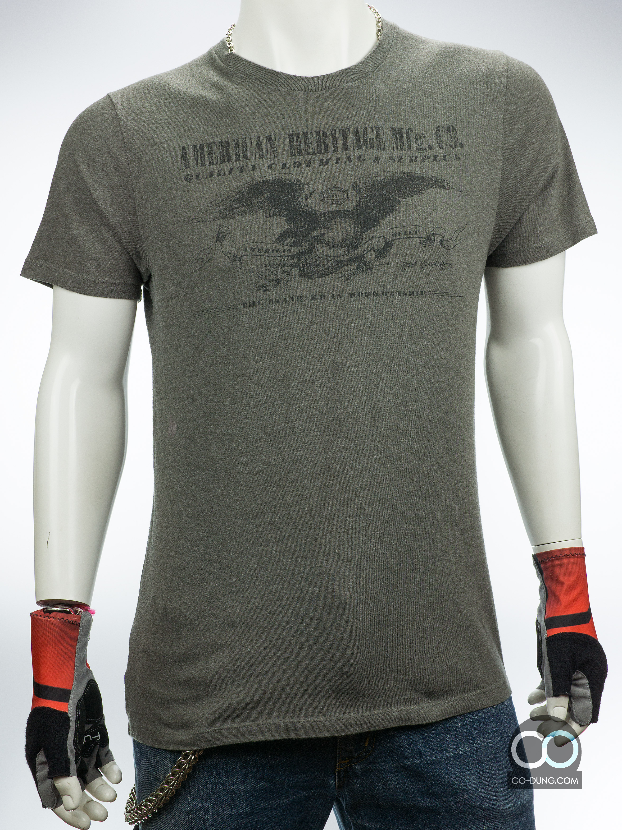 เสื้อยืดมือสองแบรนด์เนม OLD NAVY : AMERICAN HERITAGE MFG CO ผ้า 100 คอตตอน