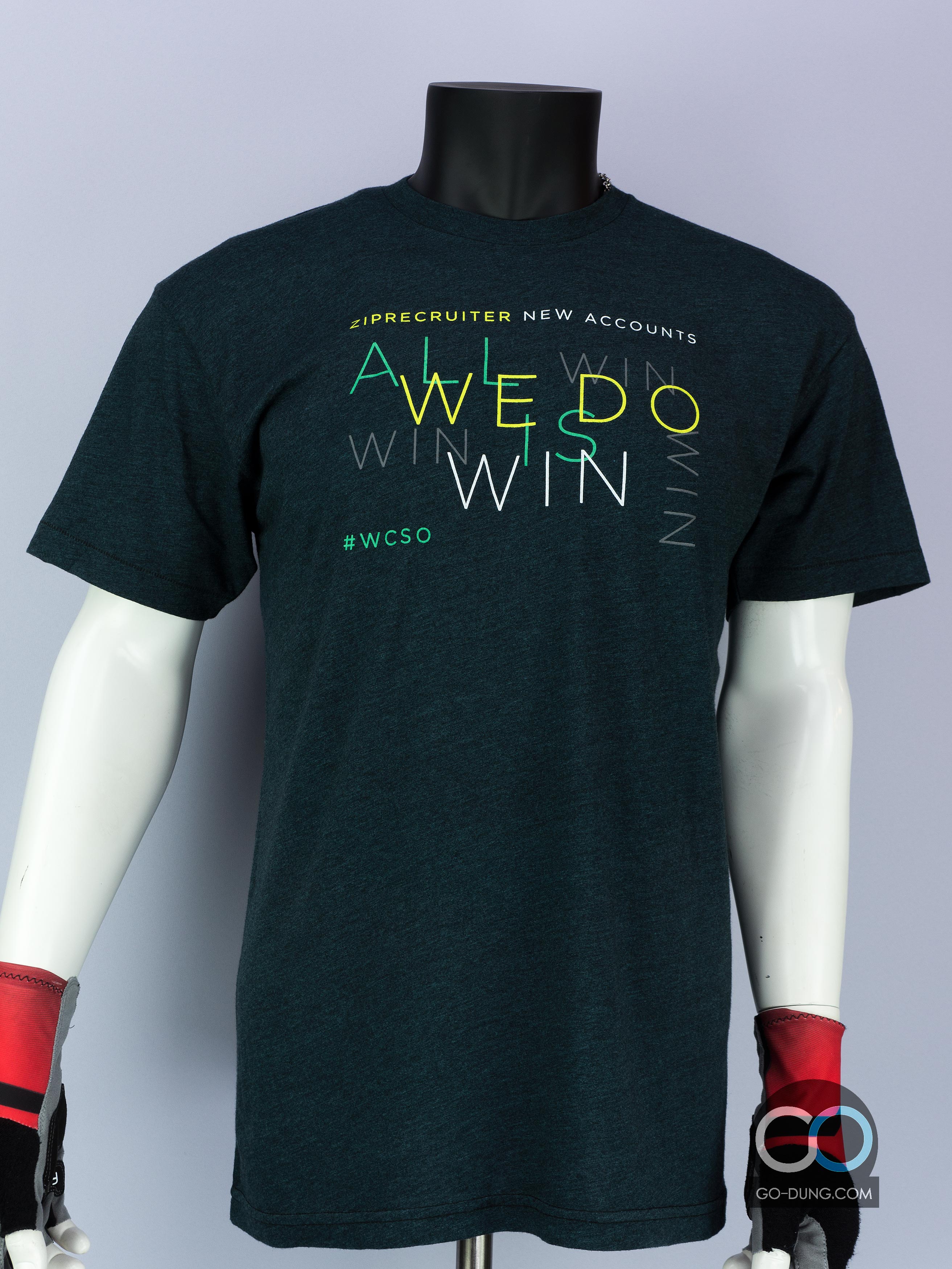เสื้อยืดมือสอง AMERICAN APPAREL : ALL WIN WE DO IS WIN # WCSO ผ้าบาง ผ้า 50/50
