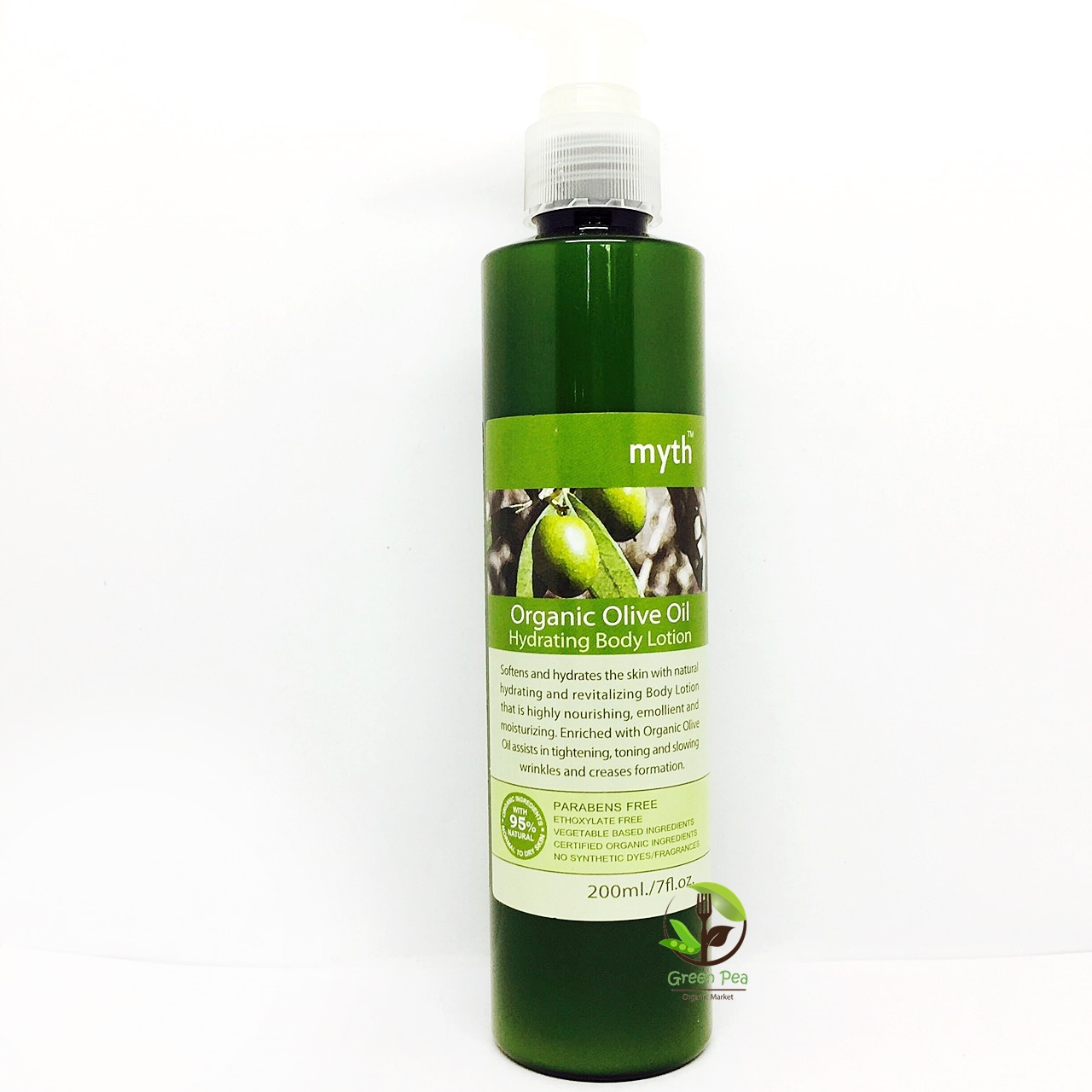 บอดี้โลชั่นน้ำมันมะกอก ออร์แกนิค myth Organic Olive Oil Body Lotion 200ml.