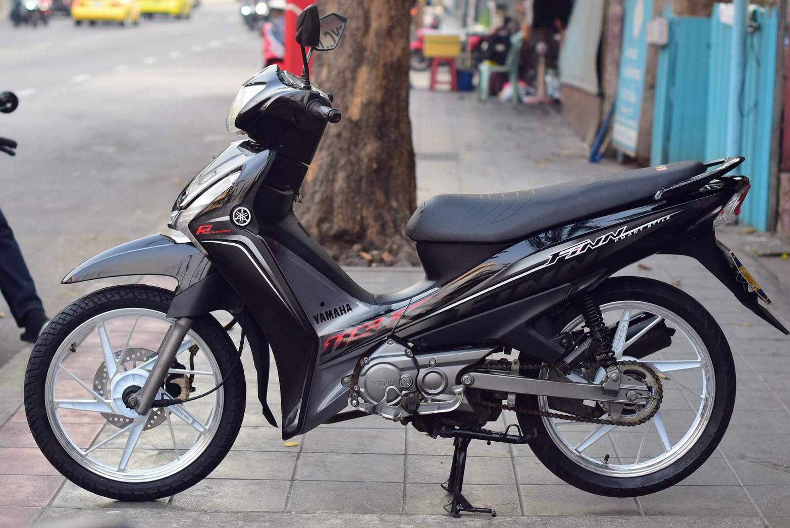 (ปิดการขาย ฟินๆ) yamaha finn สีดำ สตาร์ทมือ ล้อแม็กซ์ racing boy สวย ทน แกร่ง