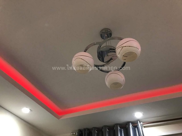 รีวิวไฟเปลี่ยนสีได้ ไฟเส้น RGB ไฟเส้นLED ไฟซ่อนฝ้า ติดไฟซ่อนฝ้า ฝ้าหลืบ ฝ้าหลุม สีแดง