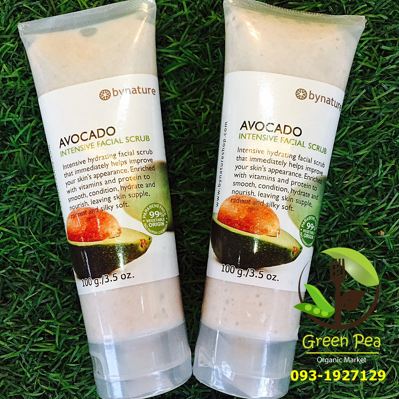 bynature, สครับหน้าอโวคาโด 100 g./ Avocado Facial Scrub ลดริ้วรอย รักษาสิว #8854616002871---