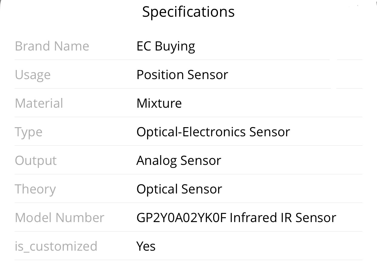 [SHARP] 2Y0A02 F 93 GP2Y0A02YK0F Infrared IR Sensor Infrared Proximity Sensor Detect 20-150 cm แถมฟรี !! สายจั๊ม