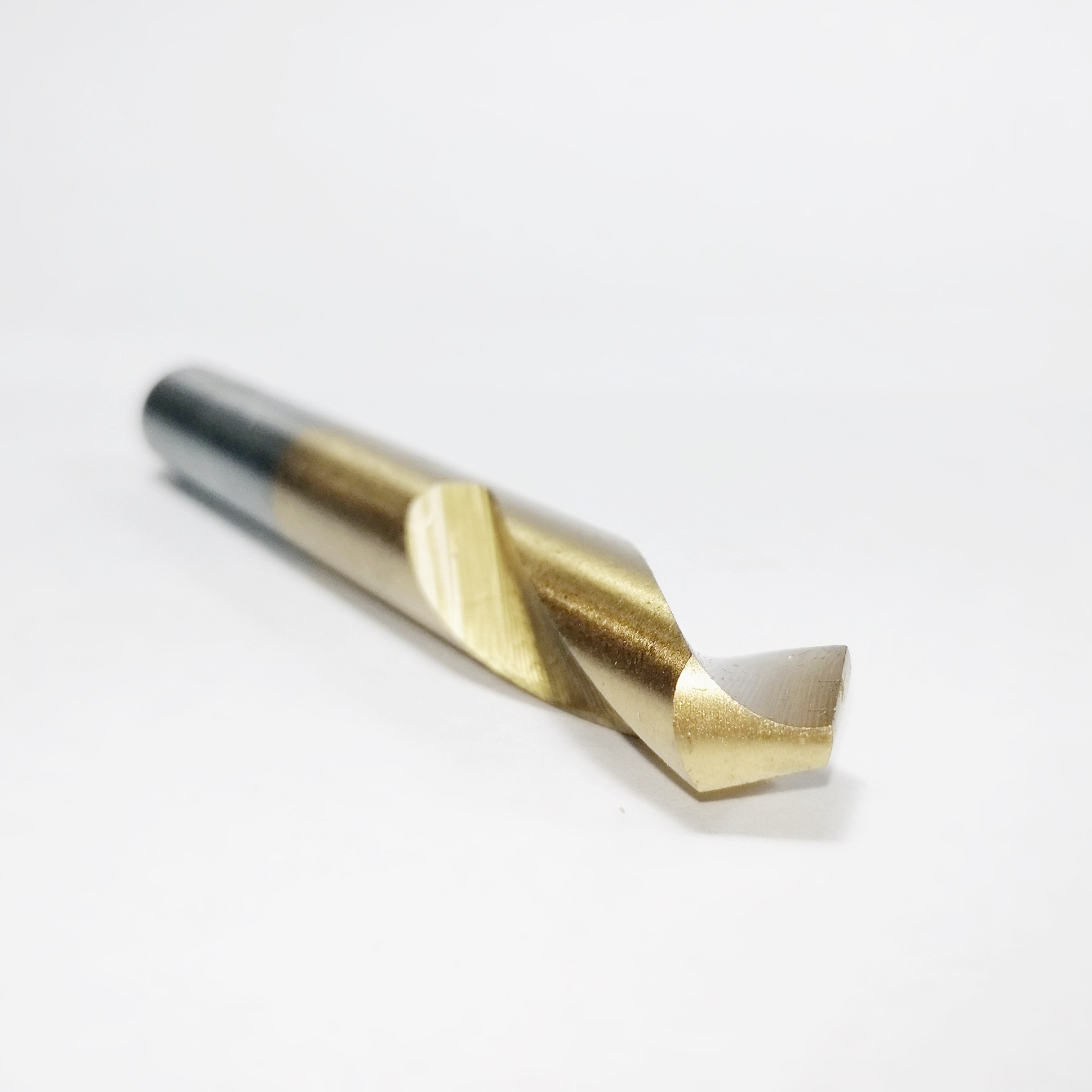 PPO ดอกนำเจาะ 90 องศา เกรด HSS Co8 M42 ชุบผิว TiN งานสแตนเลส นำศูนย์พร้อมเทเปอร์