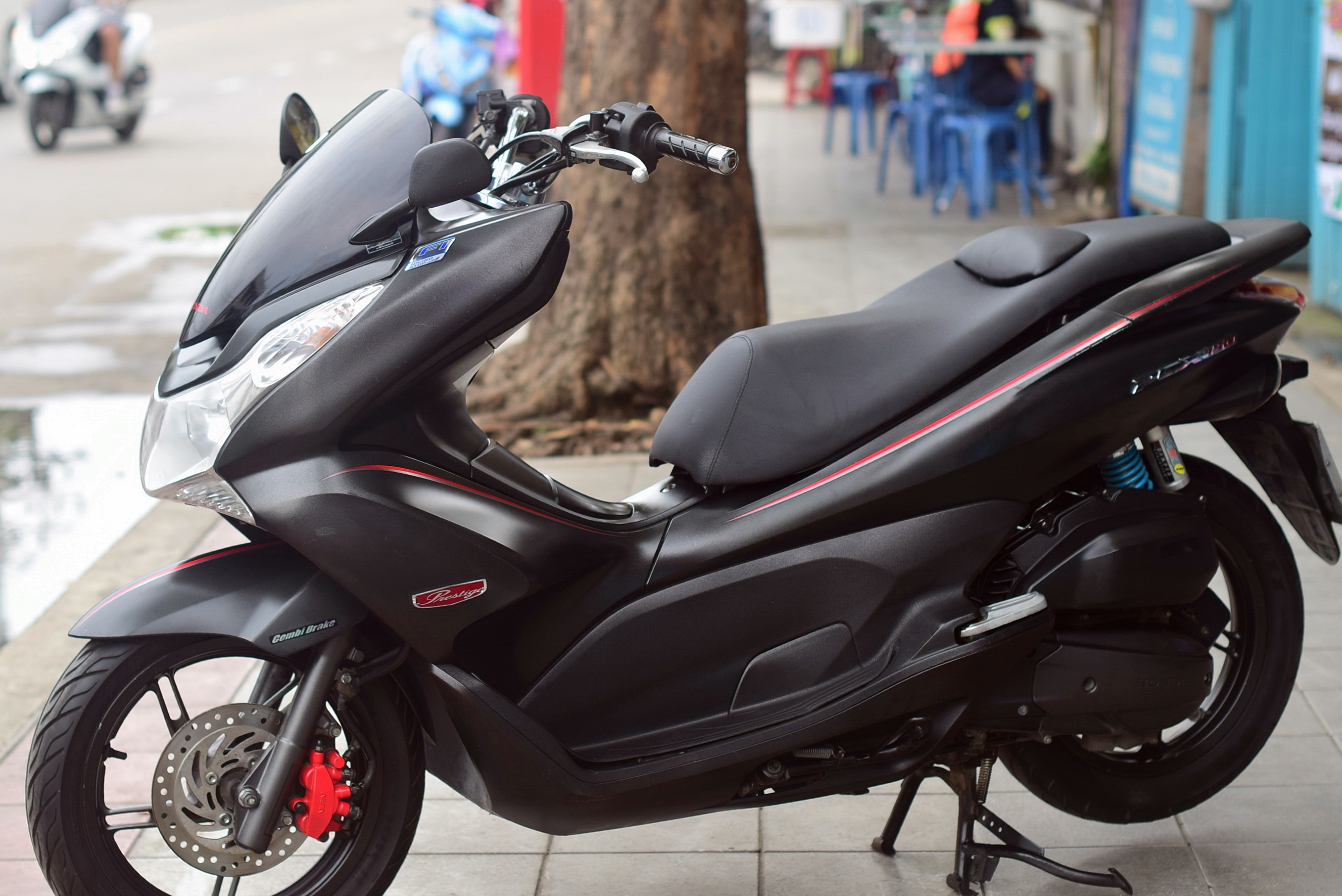 ( ปิดการขายครับผม ) pcx สีดำด้าน รถมือเดียวเครื่องดี