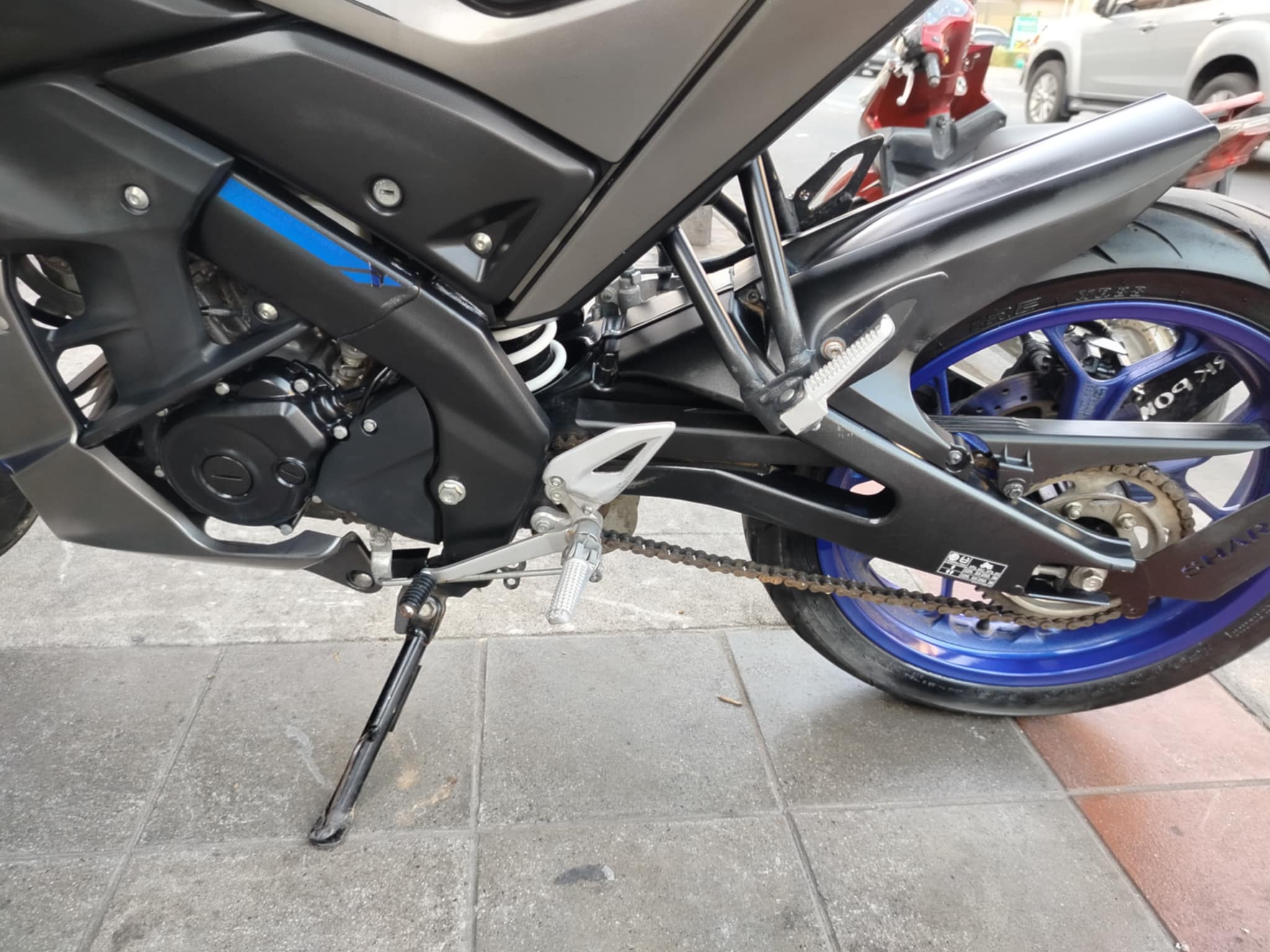 (ปิดการขายครับ) ส่งกาญจนบุรี อีกคัน Yamaha mslaz สีเทา drak edition สีเข้มสวยดุดัน