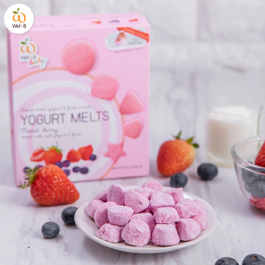 Wel-B Yogurt Melts Mixed Berry ขนาด 25 กรัม โยเกิร์ตกรอบ มิกซ์เบอร์รี่ ฟรีซดราย หอม กรอบ หยิบง่าย เวลบี