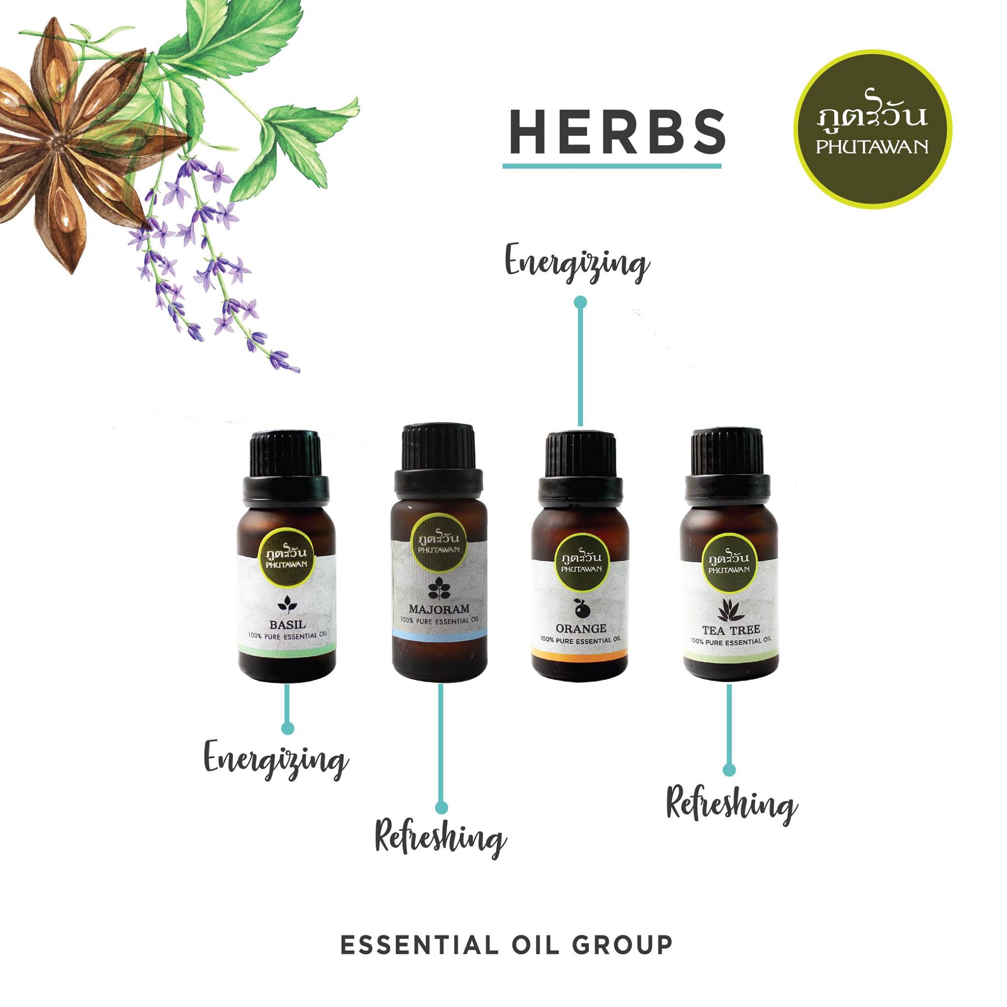 Phutawan Essntial Oil ขนาด 15 ml. น้ำมันหอมระเหย ภูตะวัน