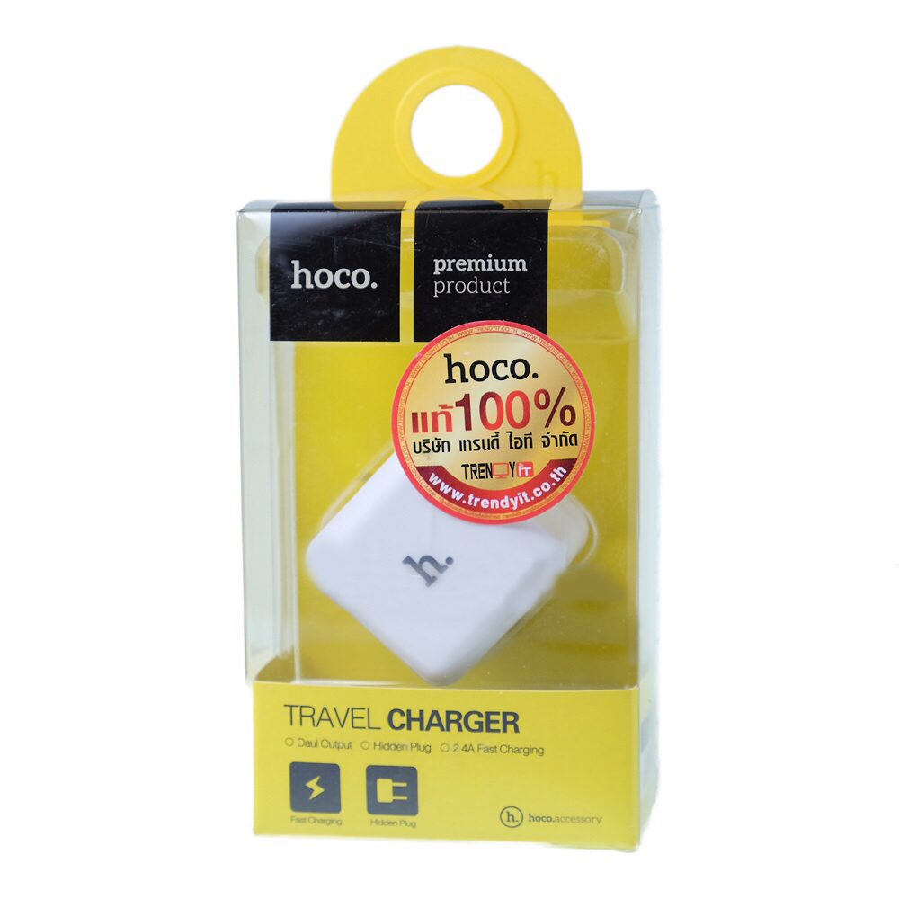 หัวชาร์จ Hoco Adapter 2usb 2.4A UH201