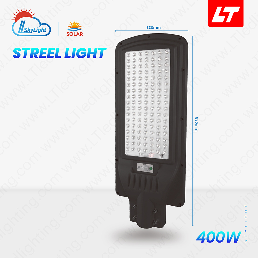 SKYBIRD โคมไฟถนนโซล่าเซลล์ 100W-400W รุ่นSKY-SLT17 daylight 6500K โคมไฟถนนโซล่าเซลล์ Streetlight