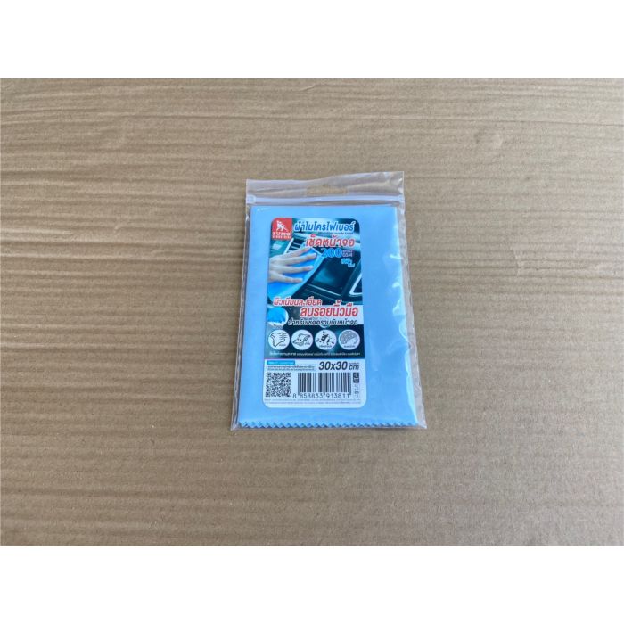 ผ้าไมโครไฟเบอร์เช็ดหน้าจอ 30x30 200gsm สีฟ้า SUMO